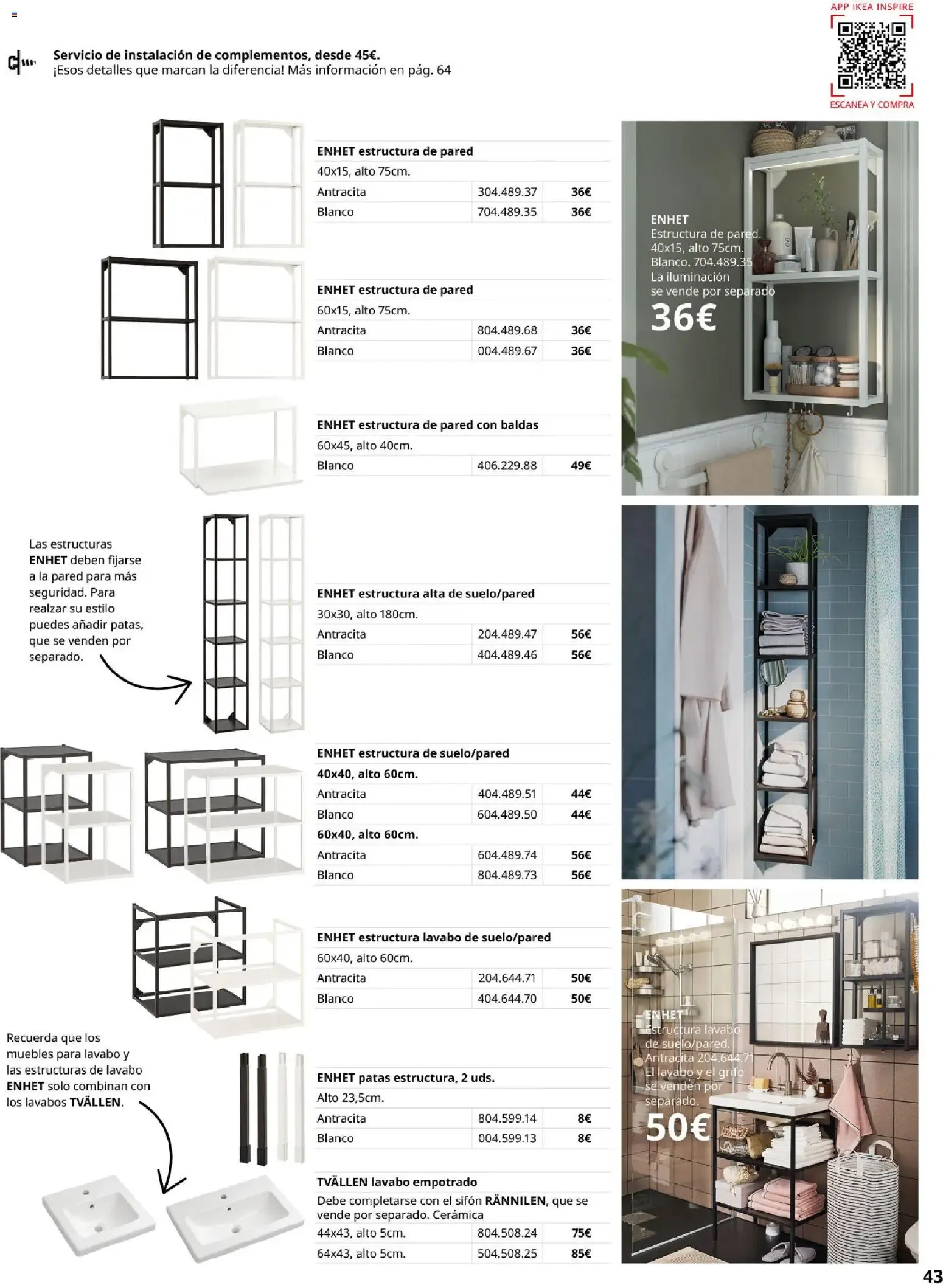 Catálogo de GUÍA DE COMPRA Muebles para el baño 1 de septiembre al 31 de enero 2027 - Página 43