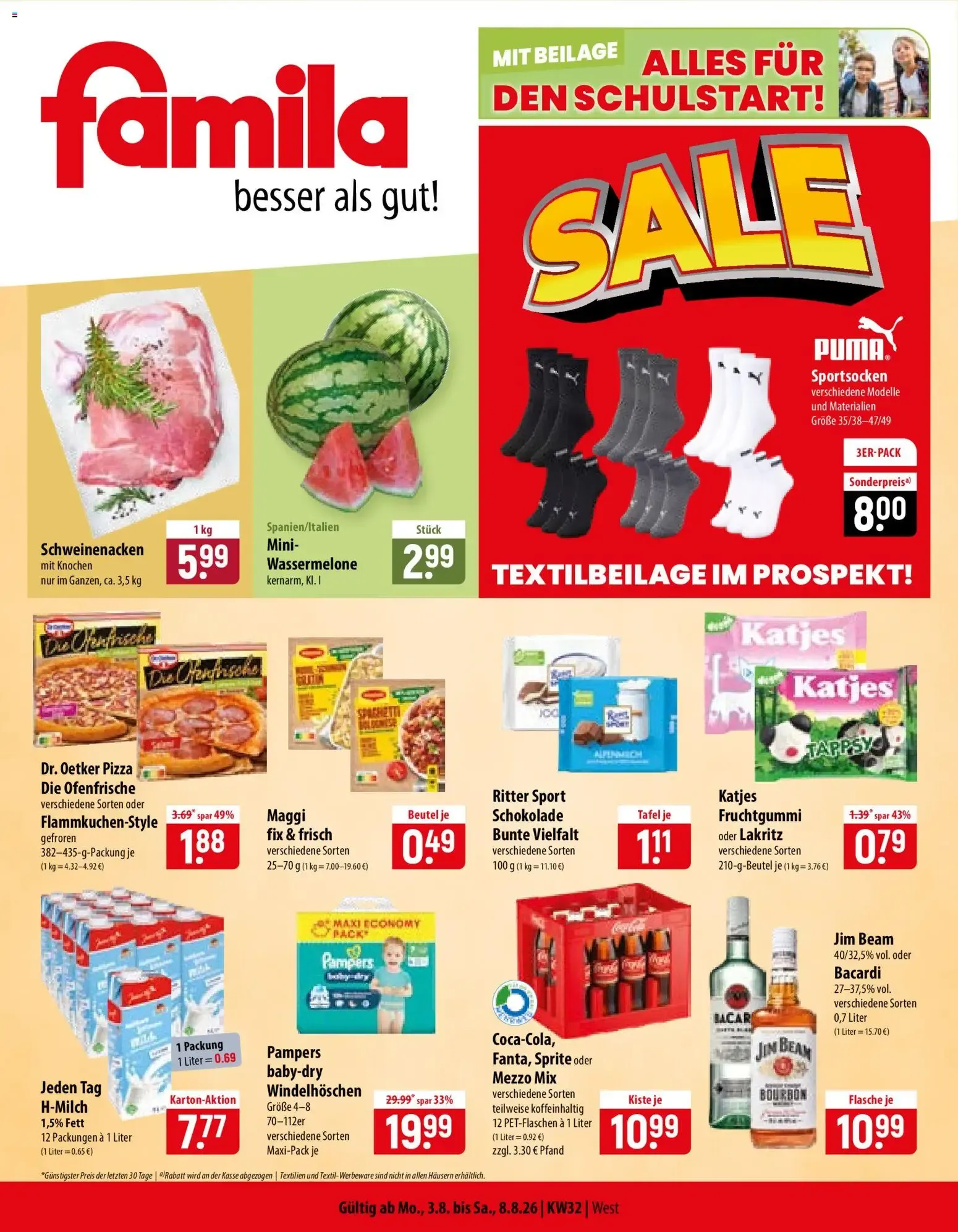 Famila Prospekt (ab 03.08.2026) zum Blättern von 3. August bis 8. August 2026 - Prospekt seite 1