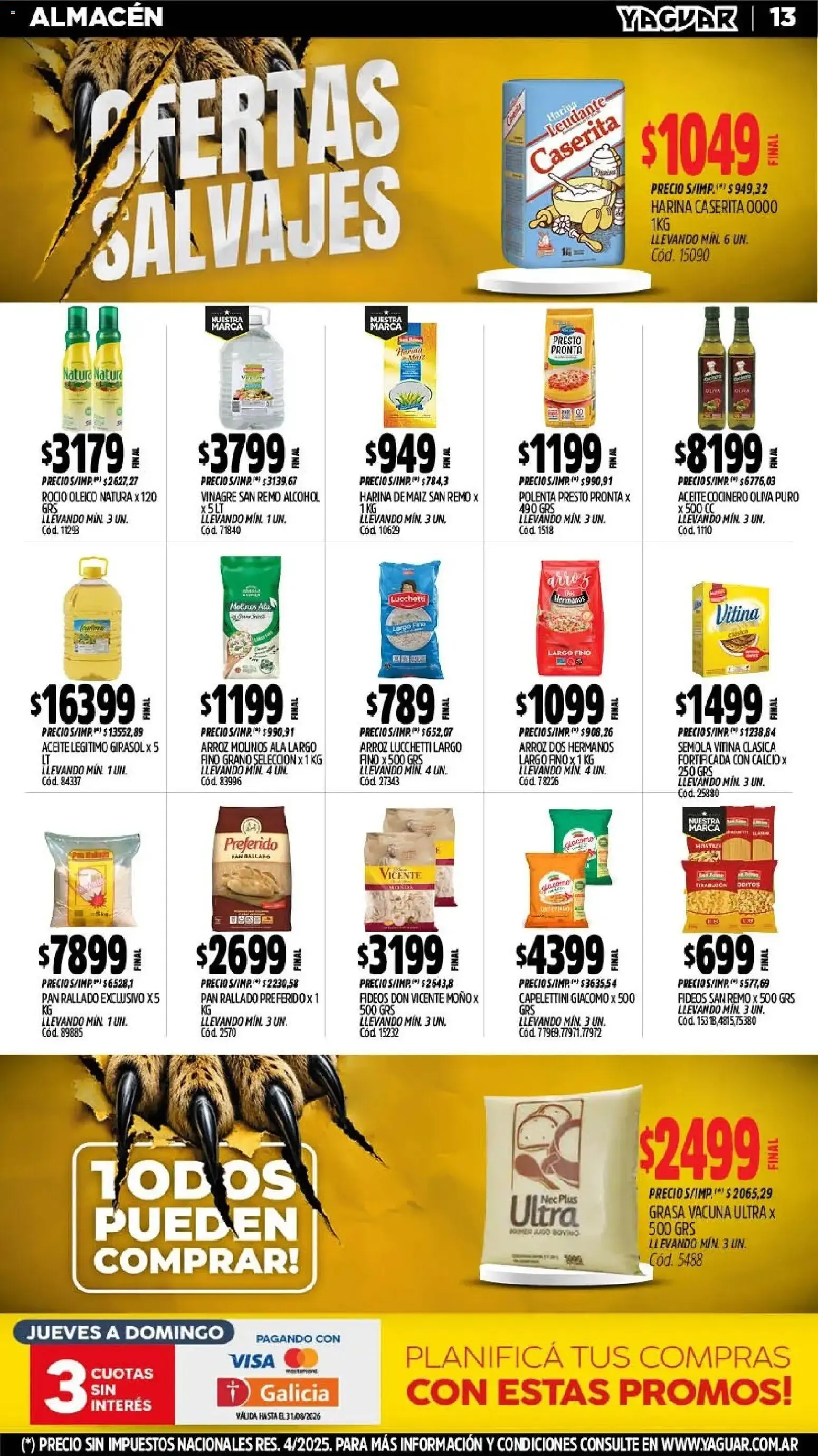 Ofertas de Mayorista Yaguar - Ofertas Salvajes Parque Chacabuco 3 de agosto al 9 de agosto 2026 - Página 14 del catálogo