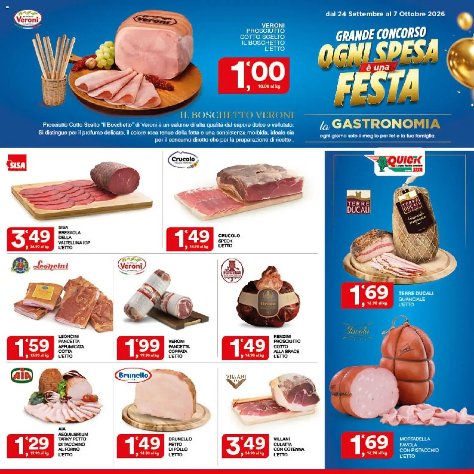 Quick SISA: Grande Concorso Ogni Spesa è una Festa da 24 settembre a 7 ottobre di 2026 - Pagina del volantino 11
