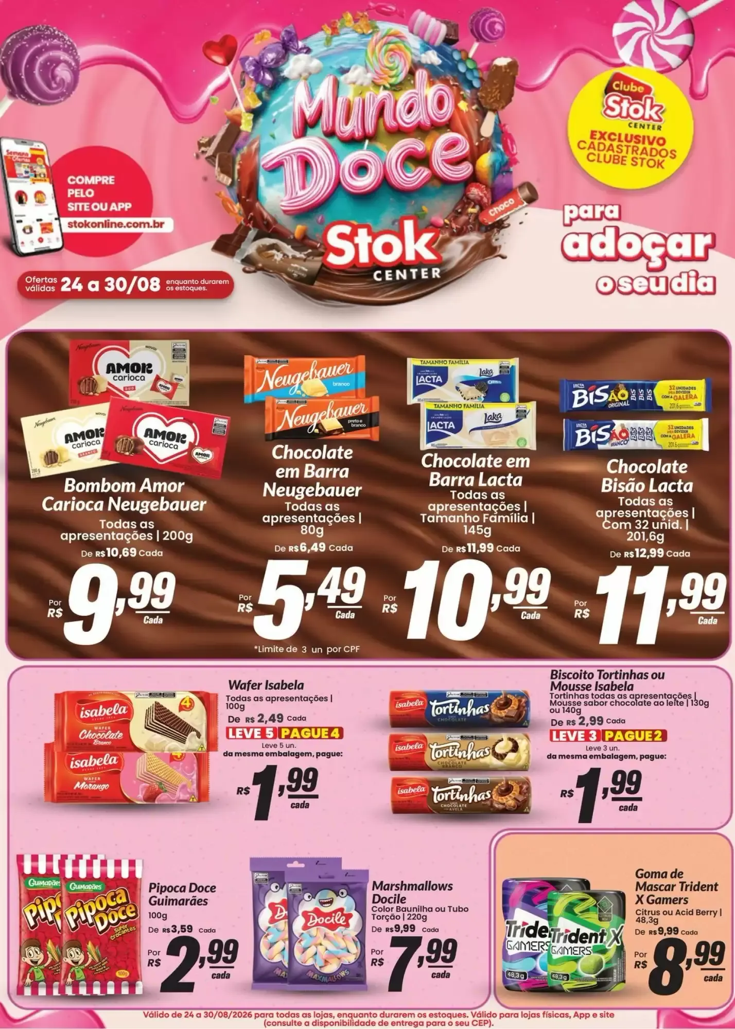 Encarte de Mundo Doce Stok Center 24 de agosto até 30 de agosto 2026 - Pagina 1