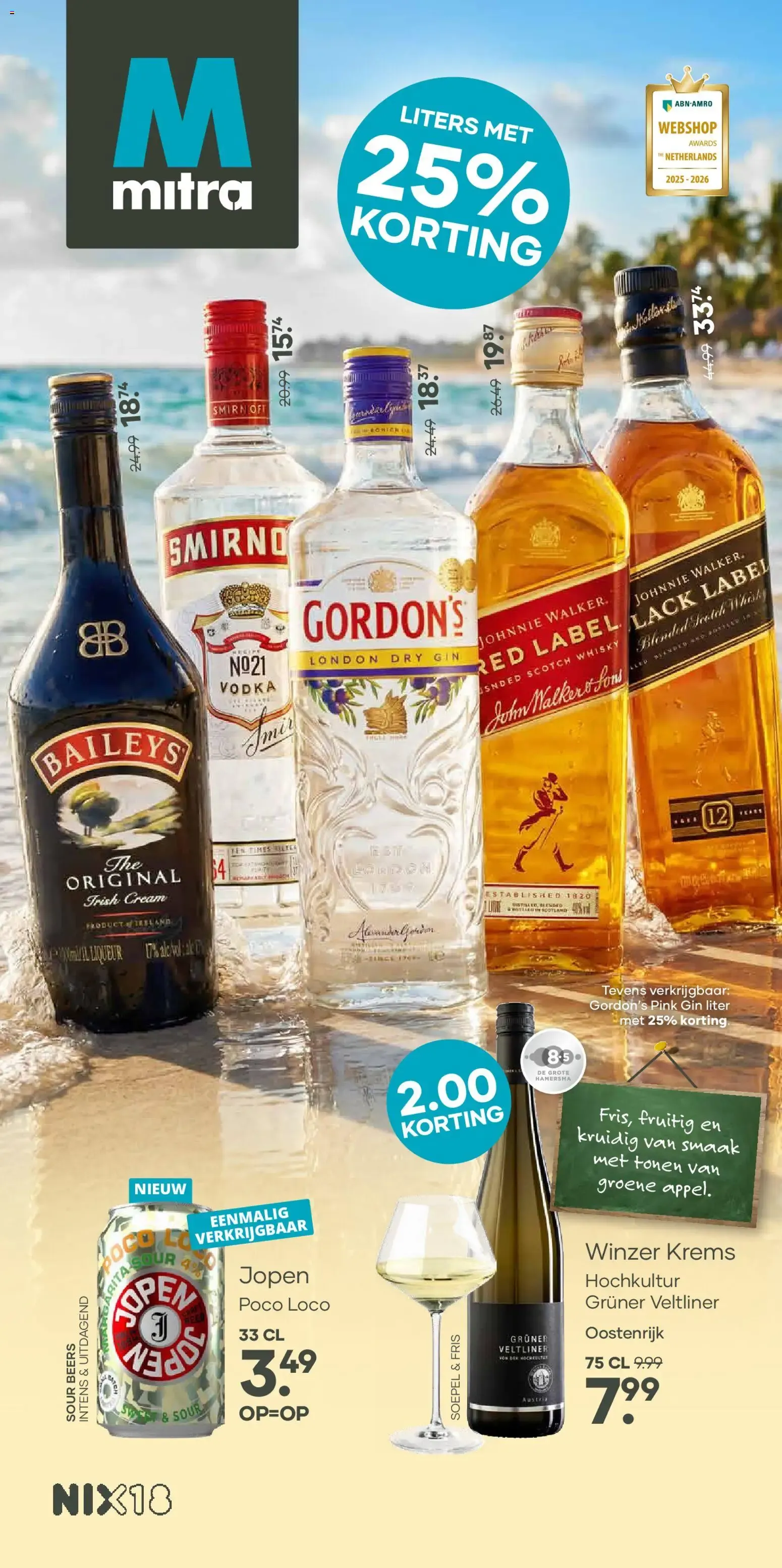 Mitra - Liters met 25% korting op sterke drank
