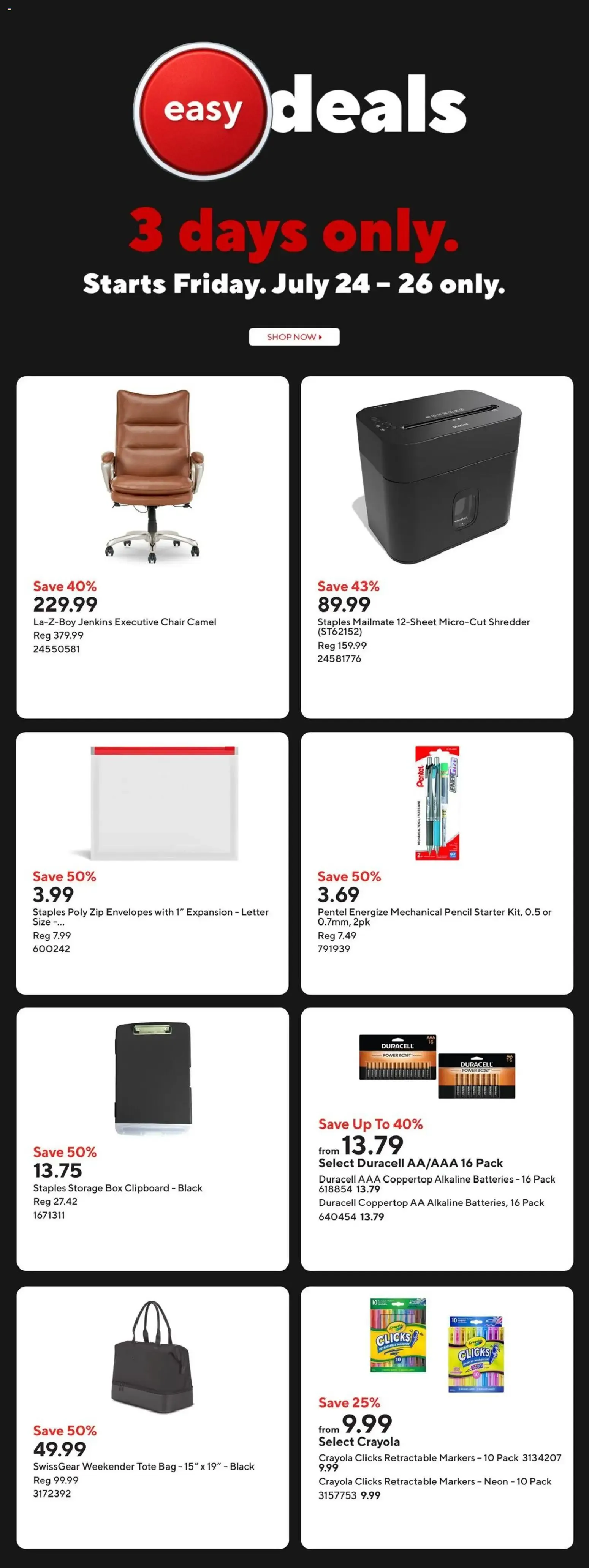 Staples Back to School Flyer from July 27 to July 30 2026 - flyer page 2