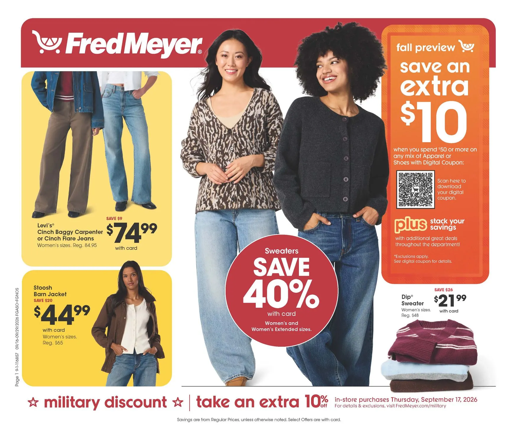 Weekly ad Current Fred Meyer - Home & Apparel leaflet valid from Wednesday 09/16/2026 to Tuesday 09/29/2026 from September 16 to September 29 2026 - Page 1