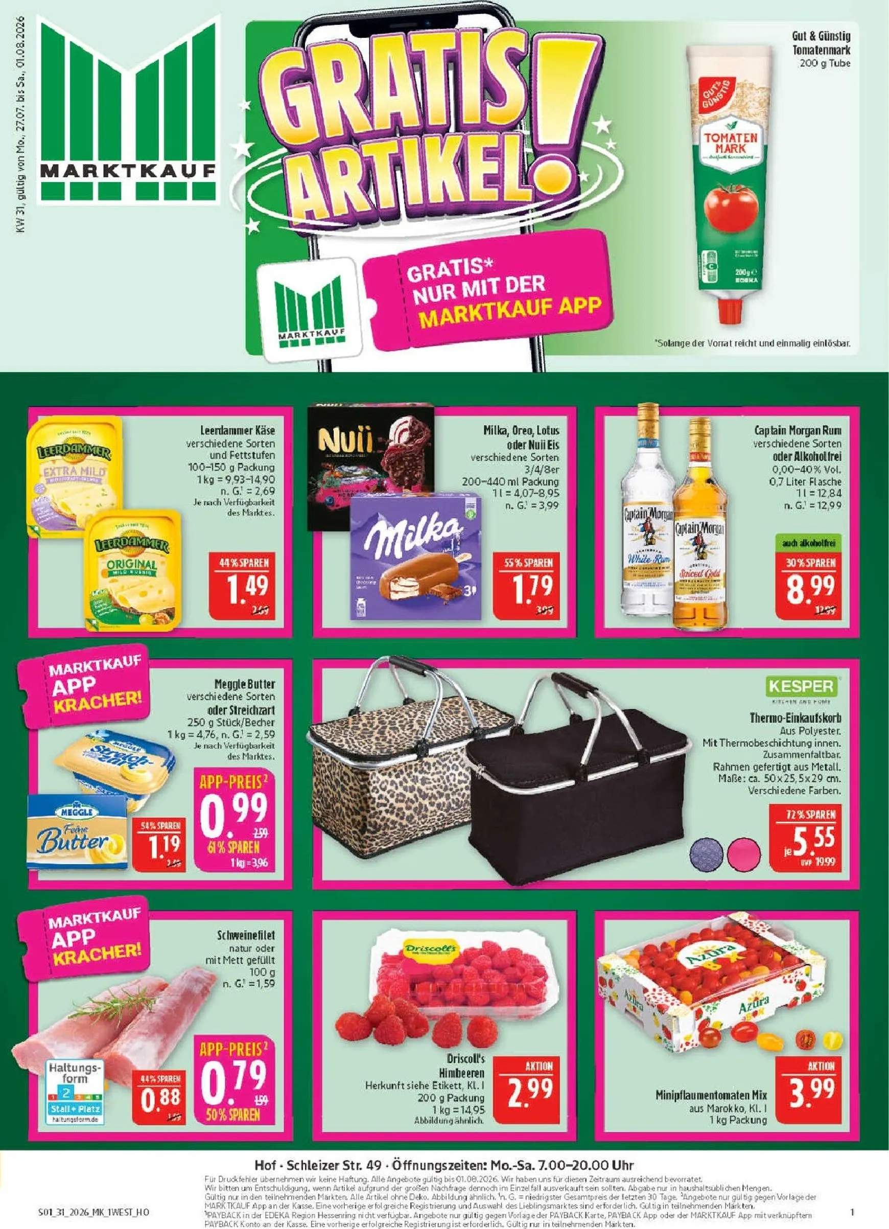 Marktkauf Prospekt nächste Woche – von Montag 27.07.2026 bis Samstag 01.08.2026 von 27. Juli bis 1. August 2026 - Prospekt seite 1