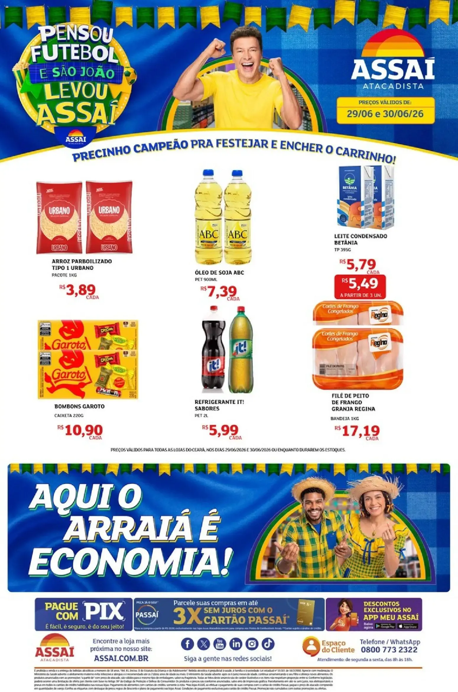 Encarte de Assaí Atacadista ofertas - CE de 29/06/2026 | Promoções Online 29 de junho até 30 de junho 2026 - Pagina 1