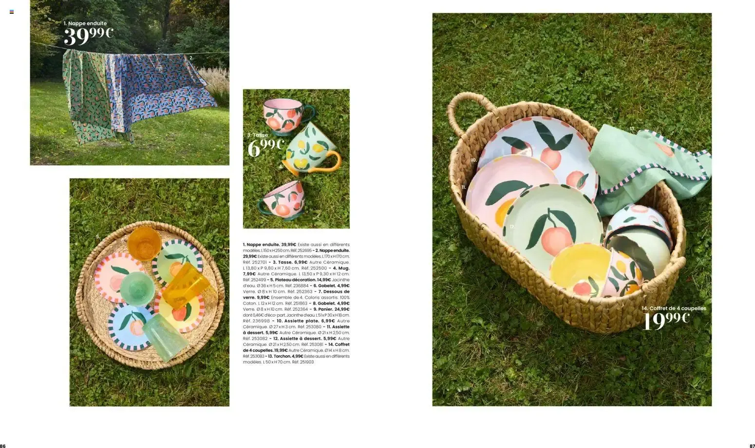 Maisons du Monde - Itinéraire Estival Collection Printemps - Été 2026 du 16 février au 1 septembre 2026 - Catalogue page 44