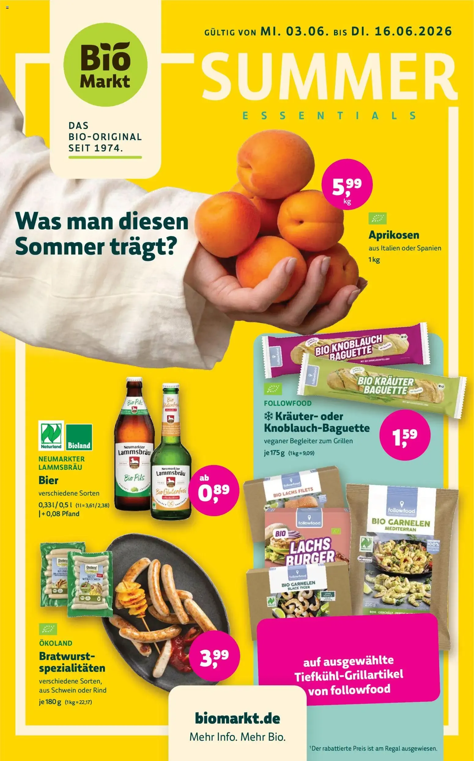 BioMarkt Prospekt (ab 03.06.2026) zum Blättern von 3. Juni bis 16. Juni 2026 - Prospekt seite 1