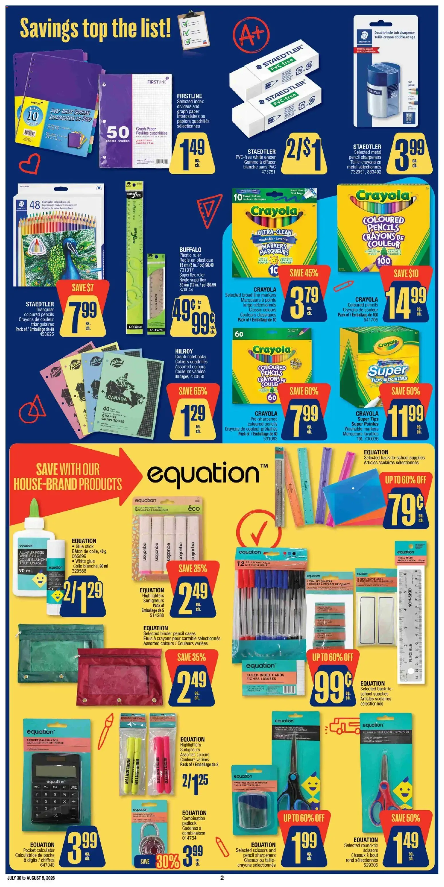Jean Coutu Back-to-school savings solved from July 30 to August 5 2026 - flyer page 2