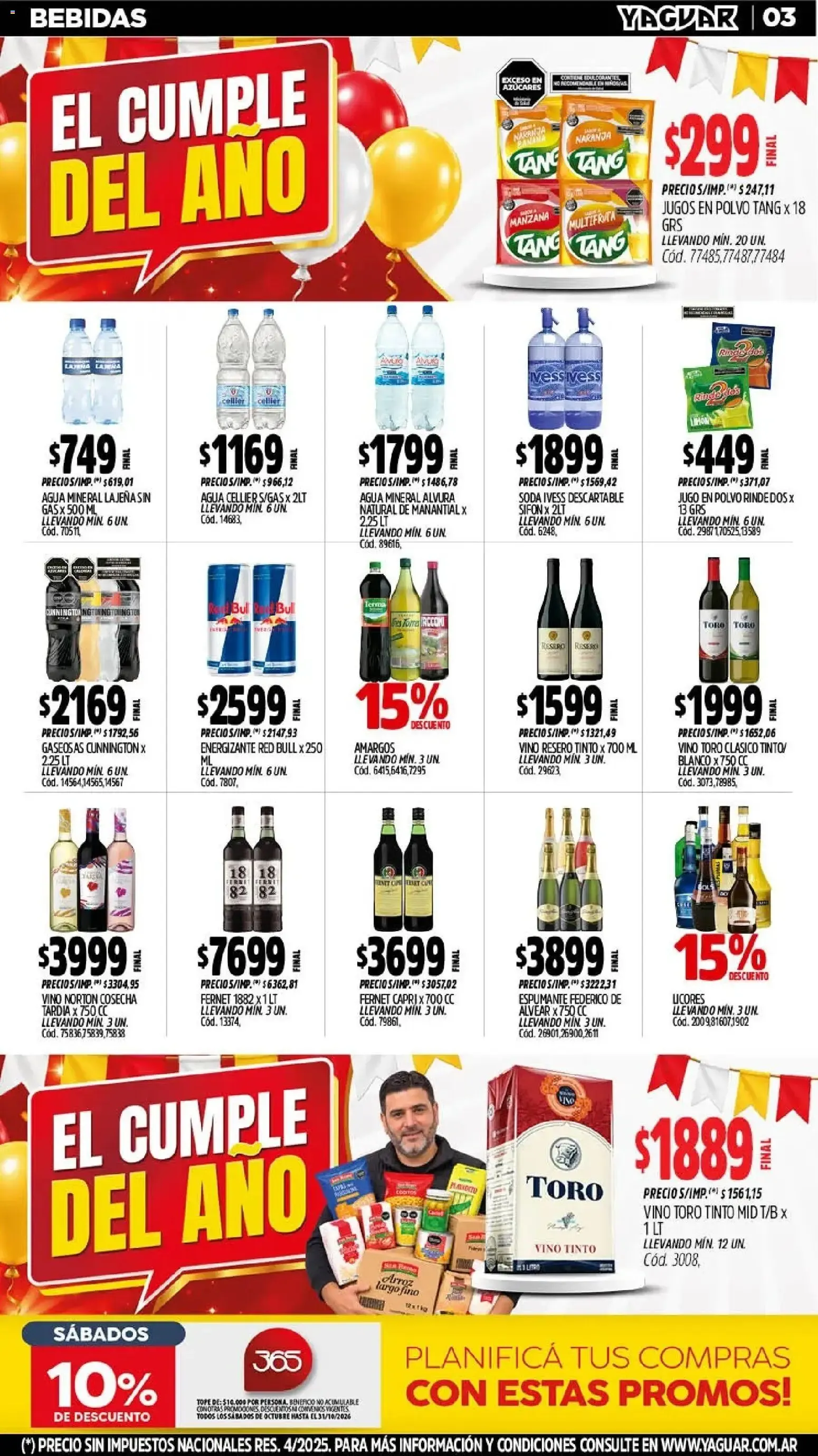 Ofertas de Mayorista Yaguar - El Cumple del Año 38 19 de octubre al 24 de octubre 2026 - Página 4 del catálogo