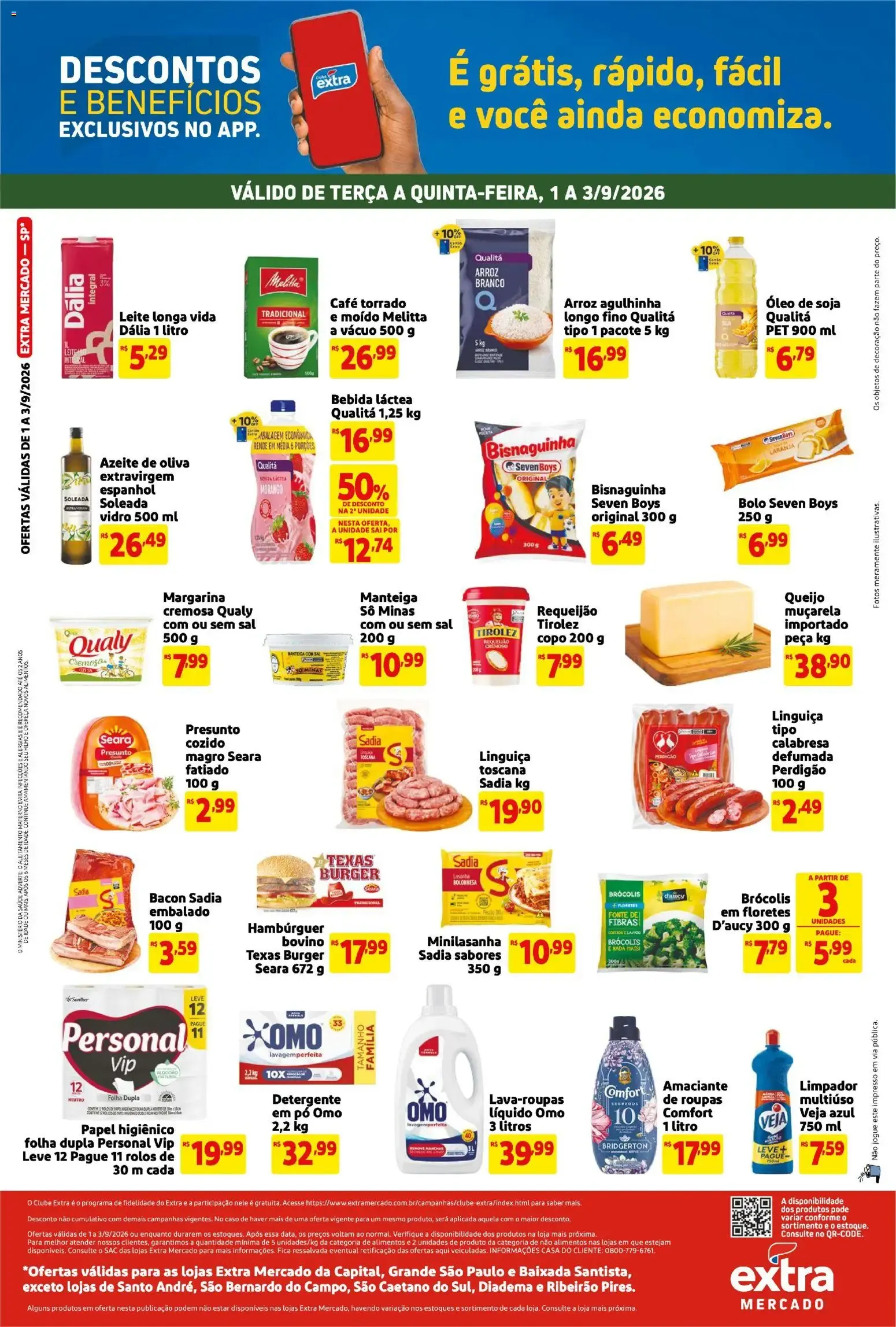 Encarte de Folheto Extra ofertas de Mercado Terça e Quinta de 01/09/2026 | Promoção 1 de setembro até 3 de setembro 2026 - Pagina 2
