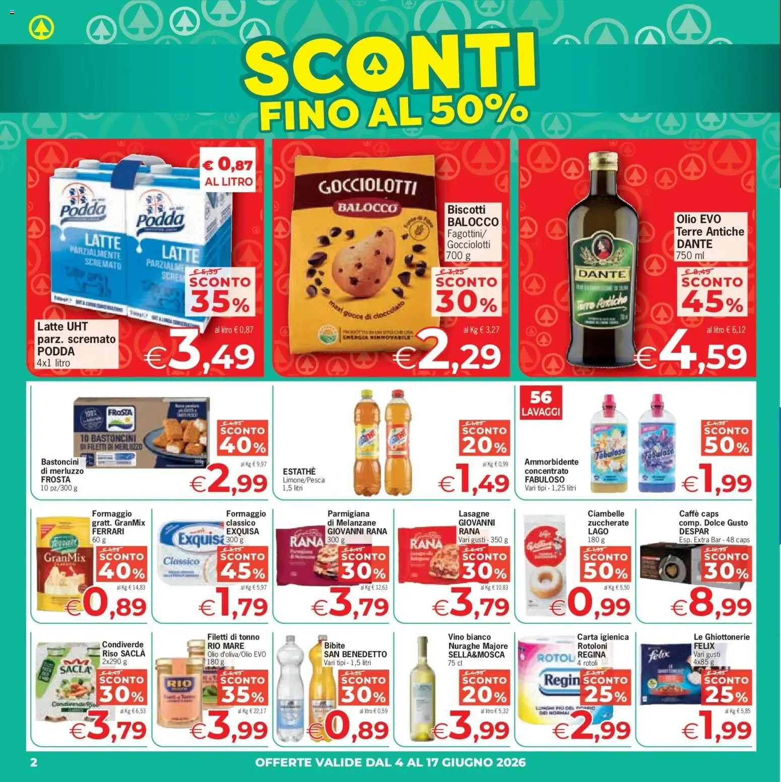 Despar Eurospar - Sconti Fino al 50% da 4 giugno a 17 giugno di 2026 - Pagina del volantino 2