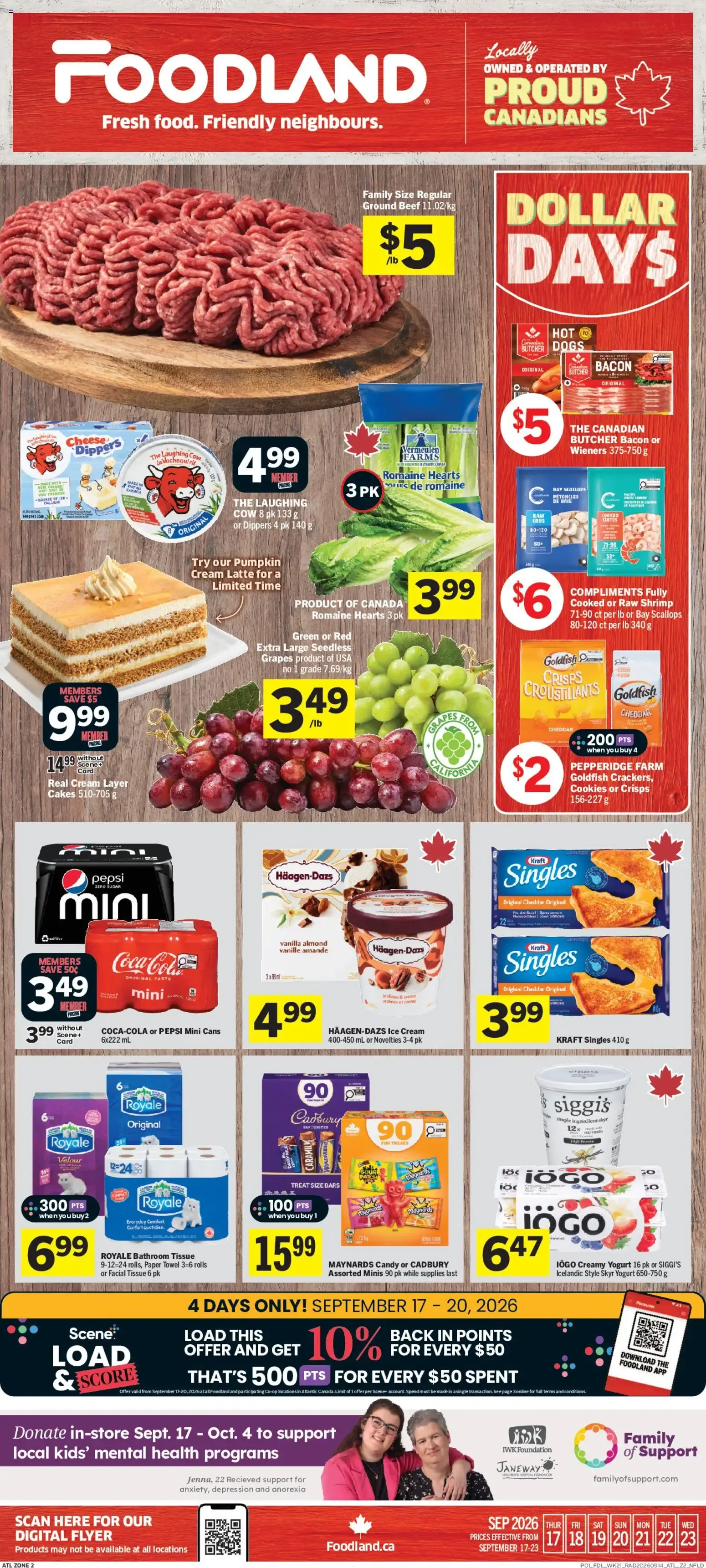 Foodland weekly flyer / circulaire from Sep 17, 2026 > weekly specials & deals from September 17 to September 23 2026 - flyer page 1