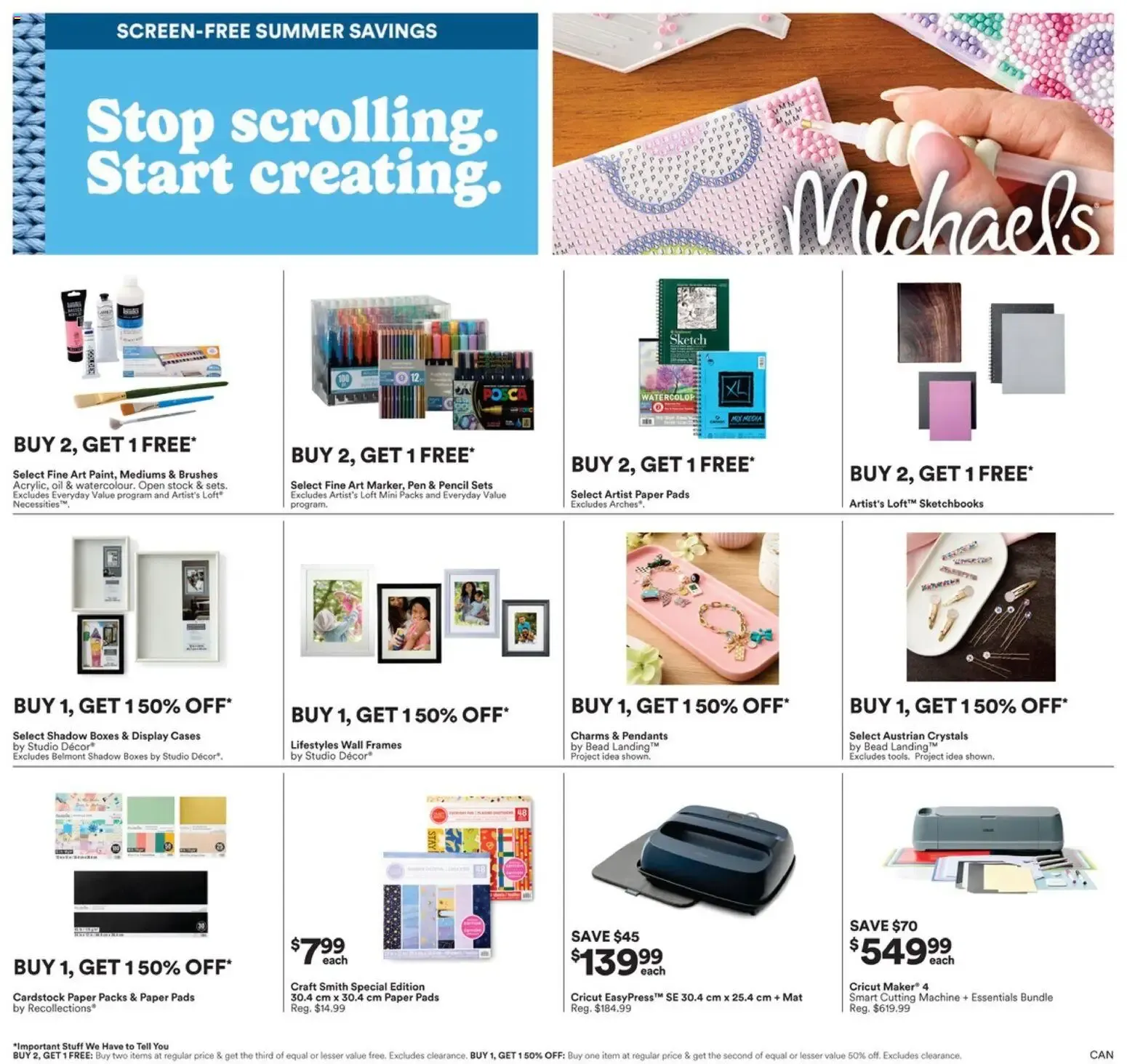 Michaels: Screen-Free Summer Savings from June 26 to July 2 2026 - flyer page 1