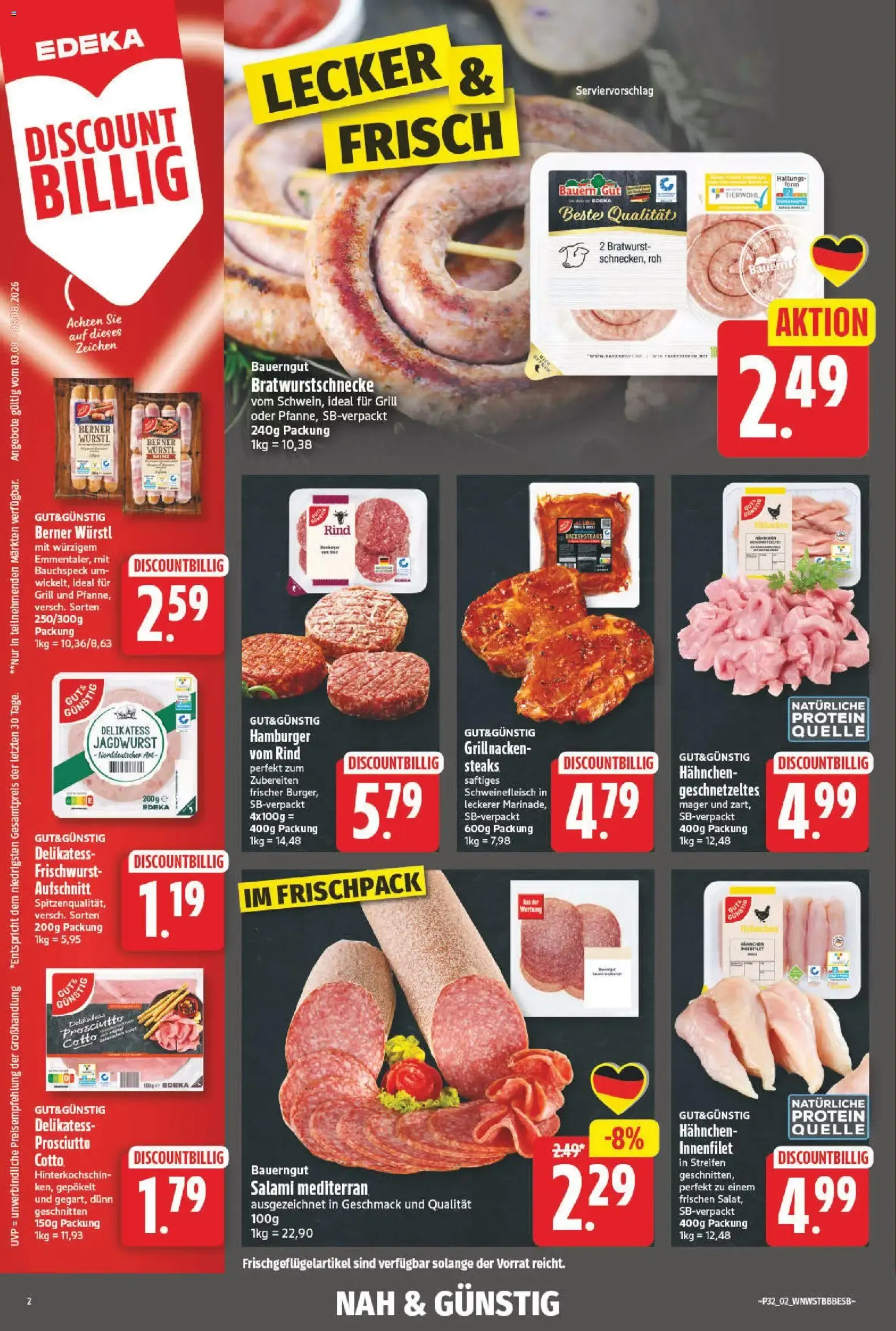 NP Partner der EDEKA: Kleine Preise - Starke Marken von 3. August bis 8. August 2026 - Prospekt seite 2