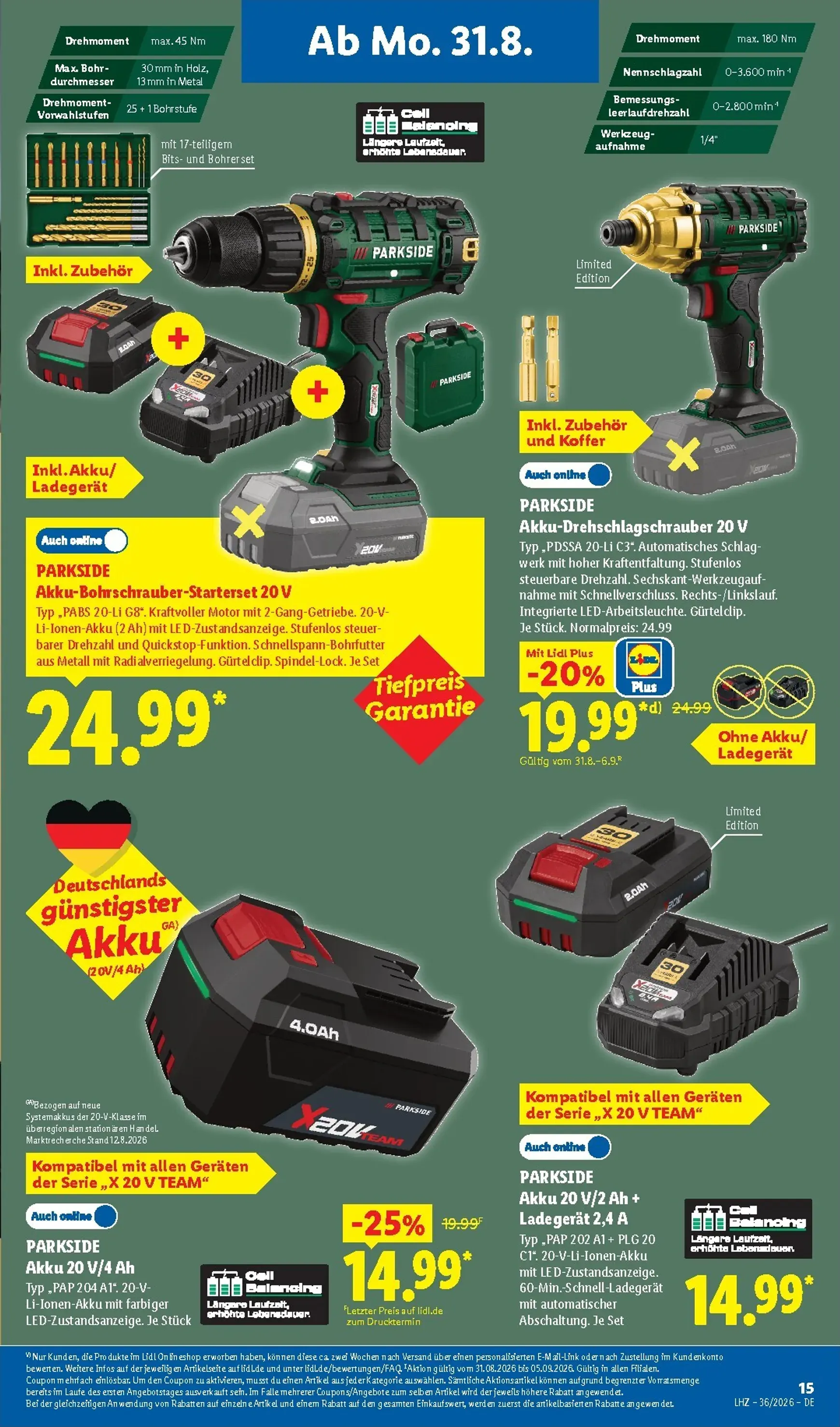 Lidl - Nonfood Prospekt nächste Woche – von Montag 31.08.2026 bis Samstag 05.09.2026 von 31. August bis 5. September 2026 - Prospekt seite 7