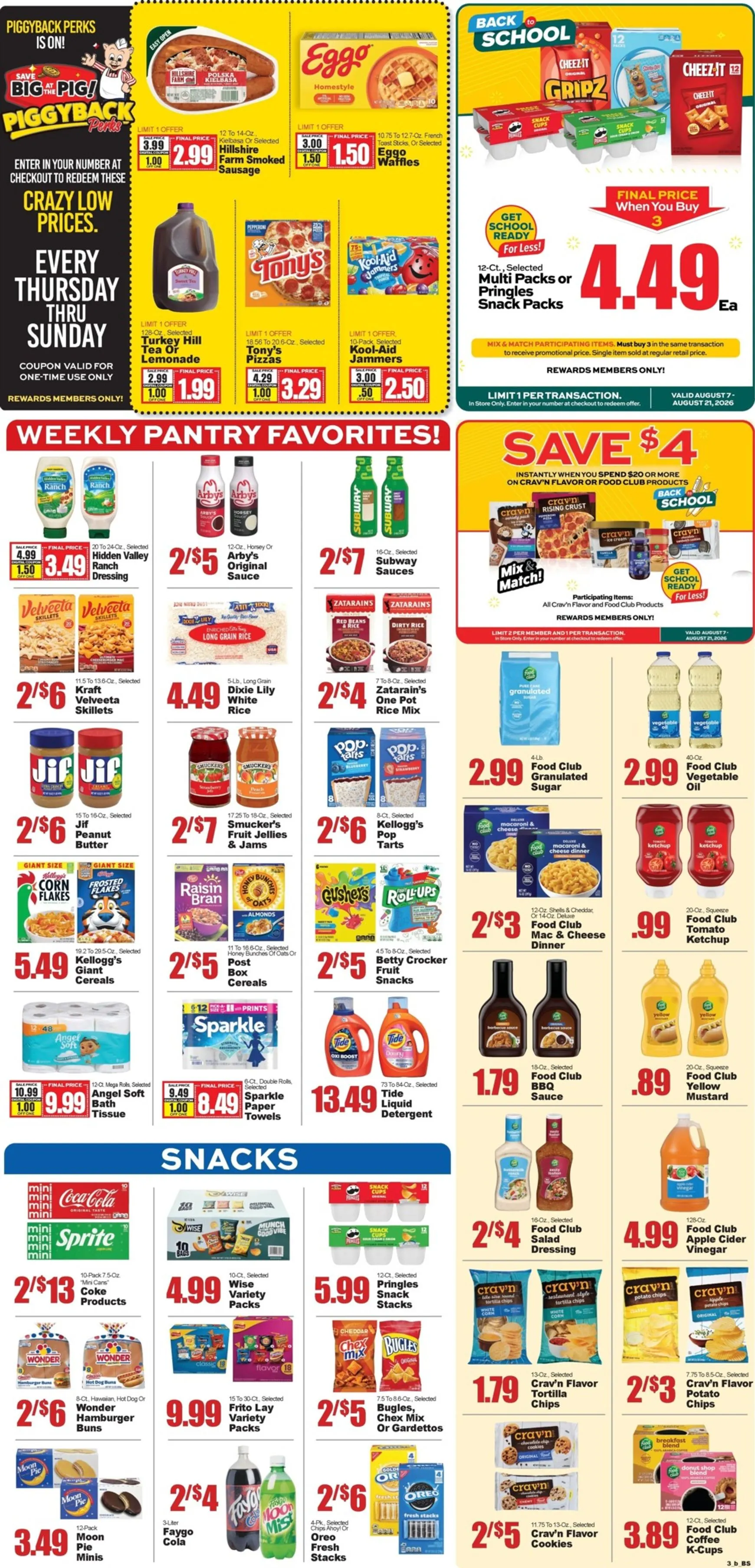 Weekly promotion Current Piggly Wiggly leaflet valid from Wednesday 08/12/2026 to Tuesday 08/18/2026 spanning from August 12 to August 18 2026 - Page 3 for Catalogue 365