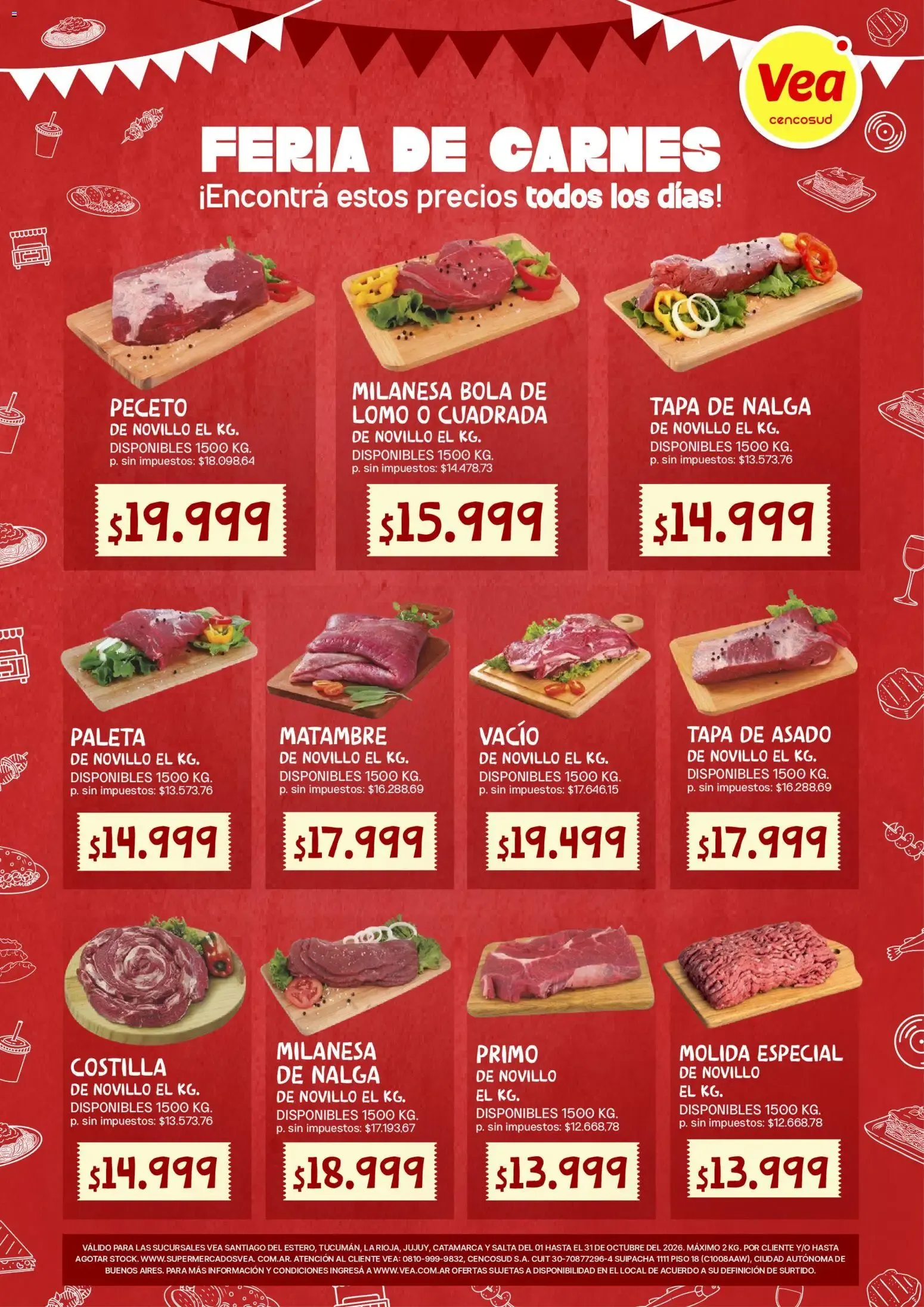 Ofertas de Vea - Folleto Feria de Carnes del 01/10/2026 - 31/10/2026 1 de octubre al 31 de octubre 2026 - Página 1 del catálogo