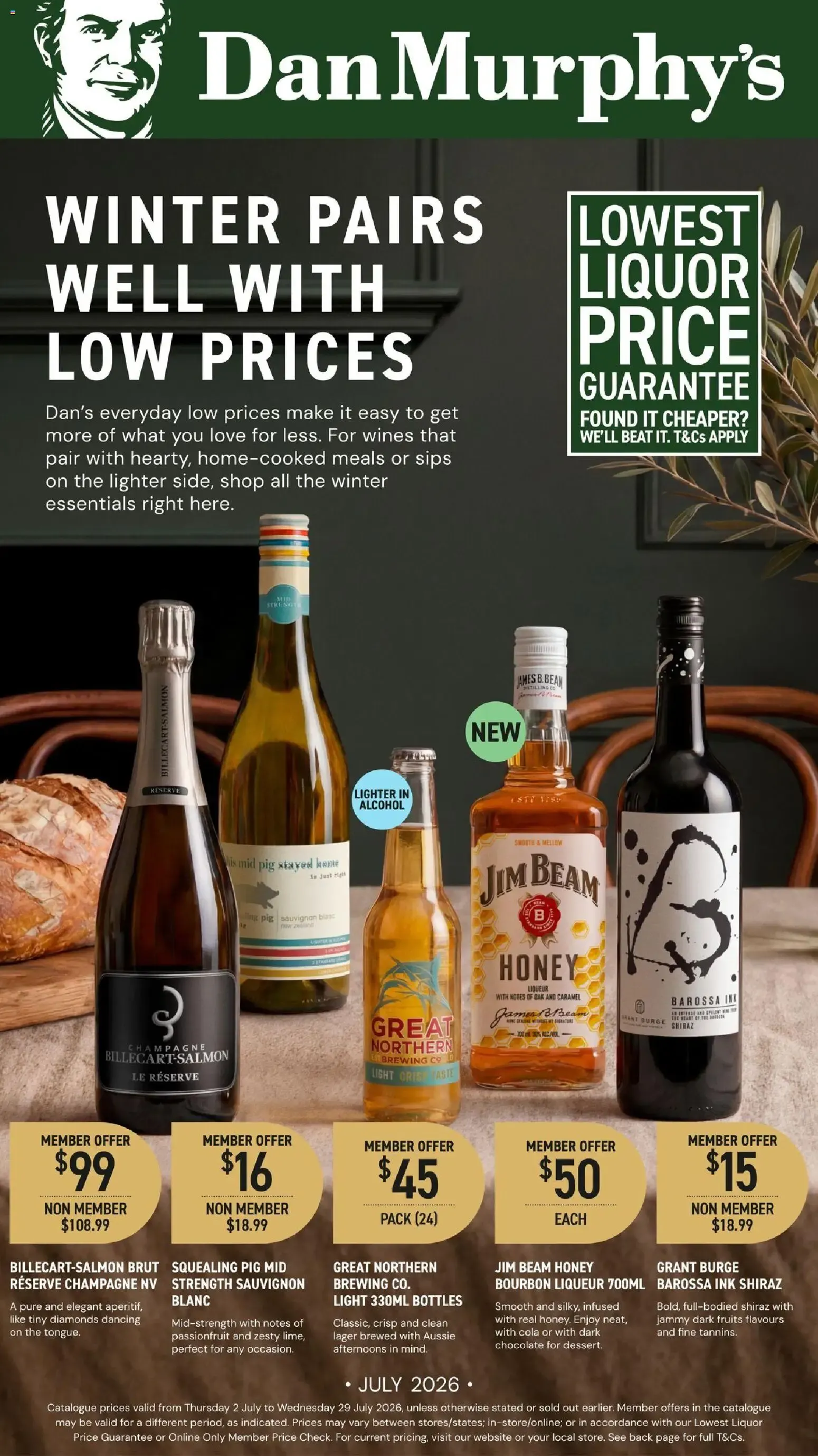 Dan Murphy's - Winter Pairs Well With Low Prices - Catalogue valid from 2 July to 29 July 2026 - page 1