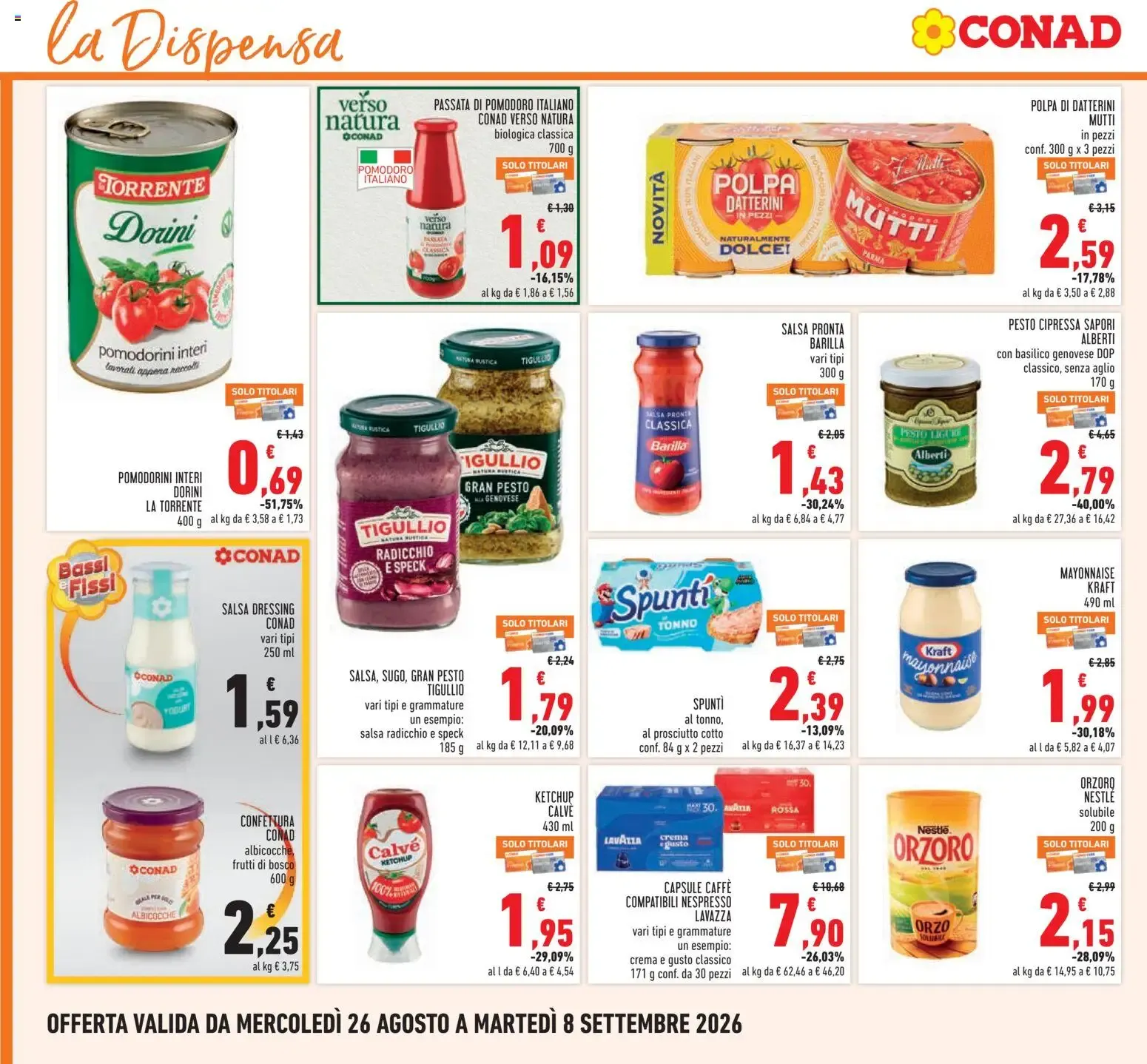 Conad Taglio Netto da 26 agosto a 8 settembre di 2026 - Pagina del volantino 18