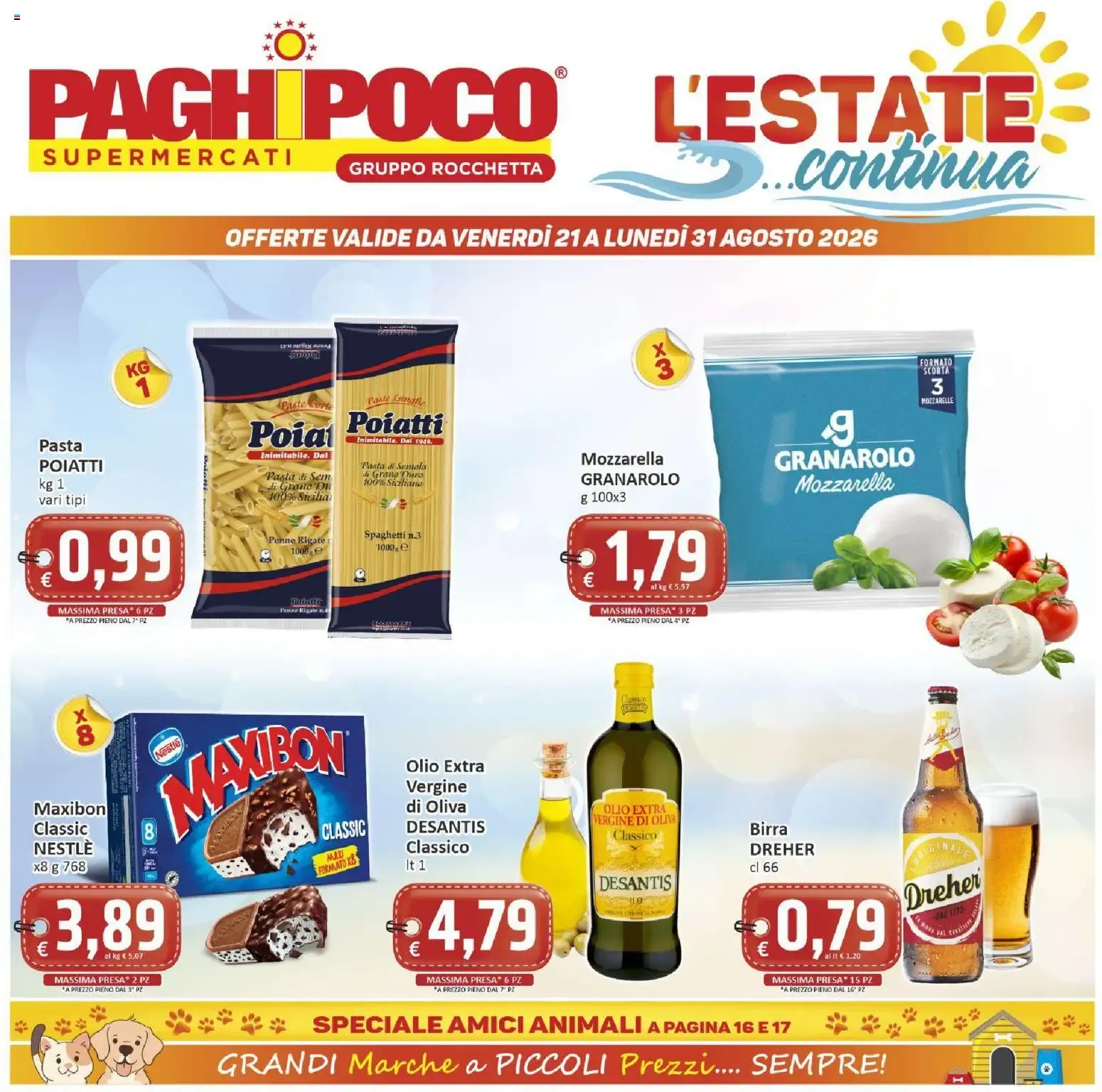 Nuovo Paghi Poco volantino dal 21/08/2026 > offerte anteprima 🛍️ da 21 agosto a 31 agosto di 2026 - Pagina del volantino 1