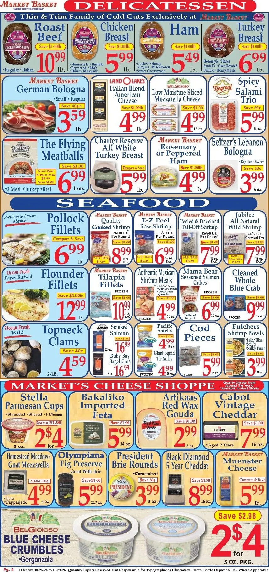 Weekly ad Current Market Basket leaflet valid from Sunday 10/25/2026 to Saturday 10/31/2026 from October 25 to October 31 2026 - Page 4