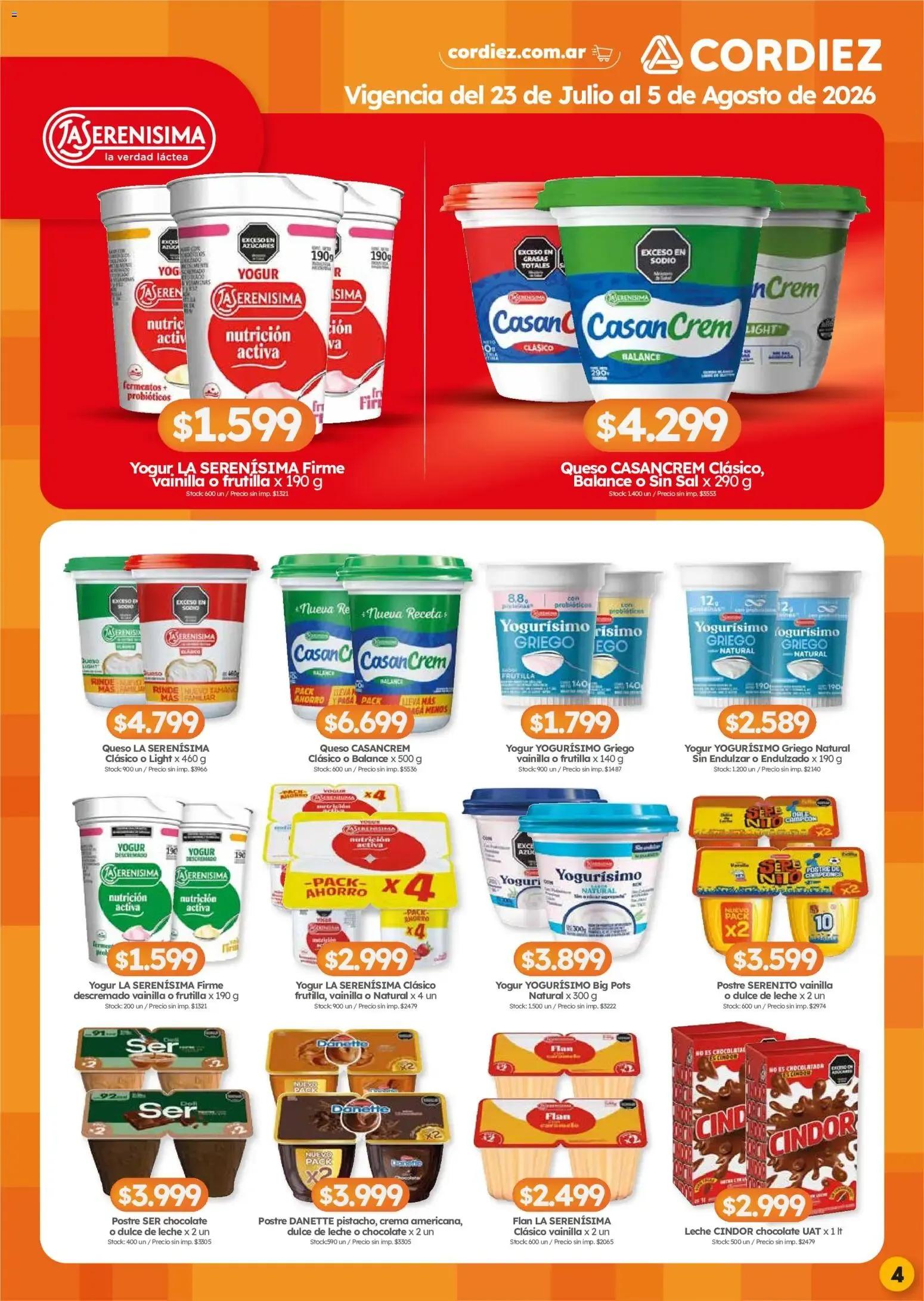 Ofertas de Cordiez ofertas || del 23/07/2026 - 05/08/2026 || Catálogo 23 de julio al 5 de agosto 2026 - Página 4 del catálogo
