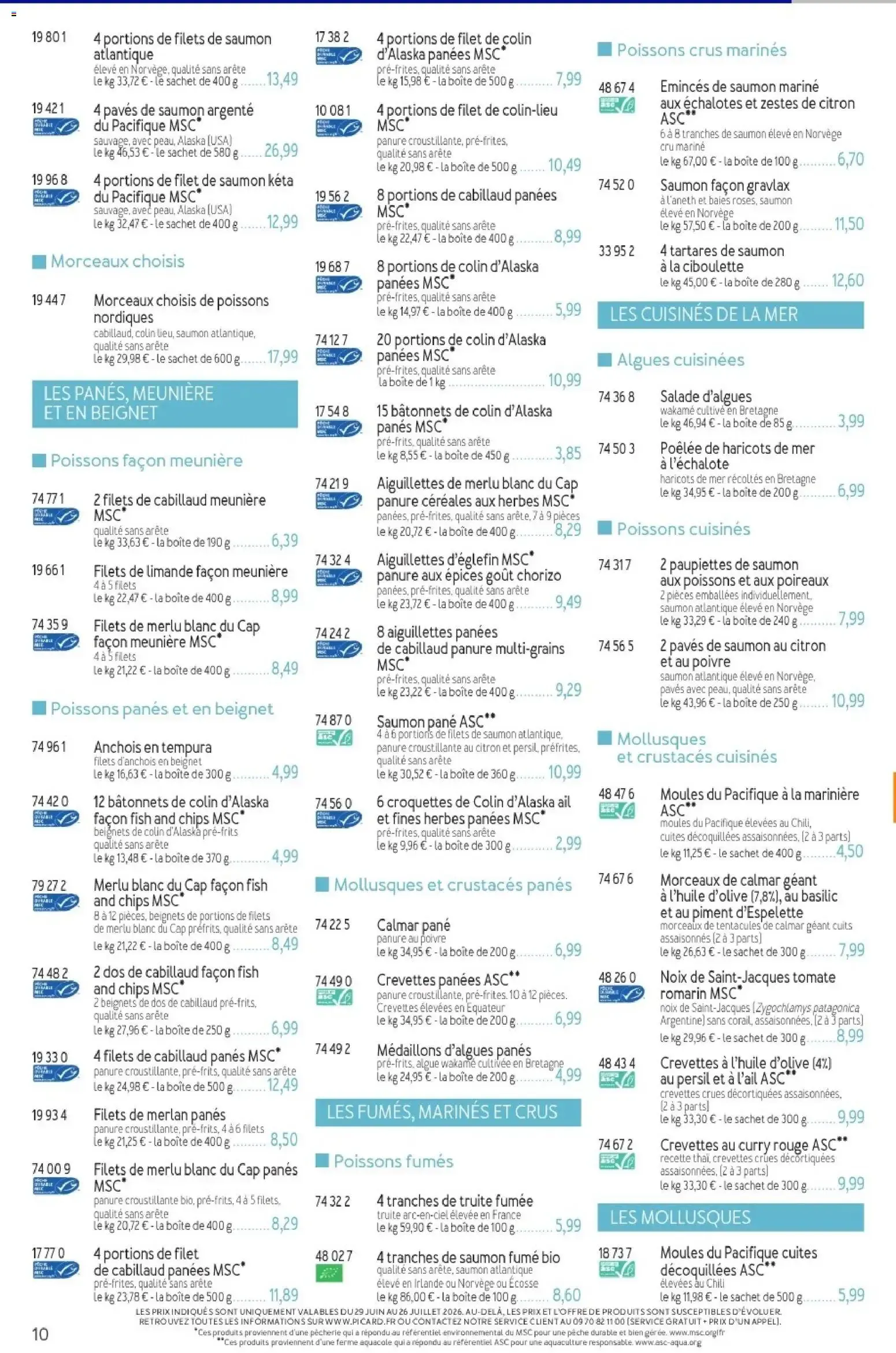Picard - Catalogue Trimestriel à partir du 29/06/2026 - promo en ligne du 29 juin au 13 septembre 2026 - Catalogue page 9