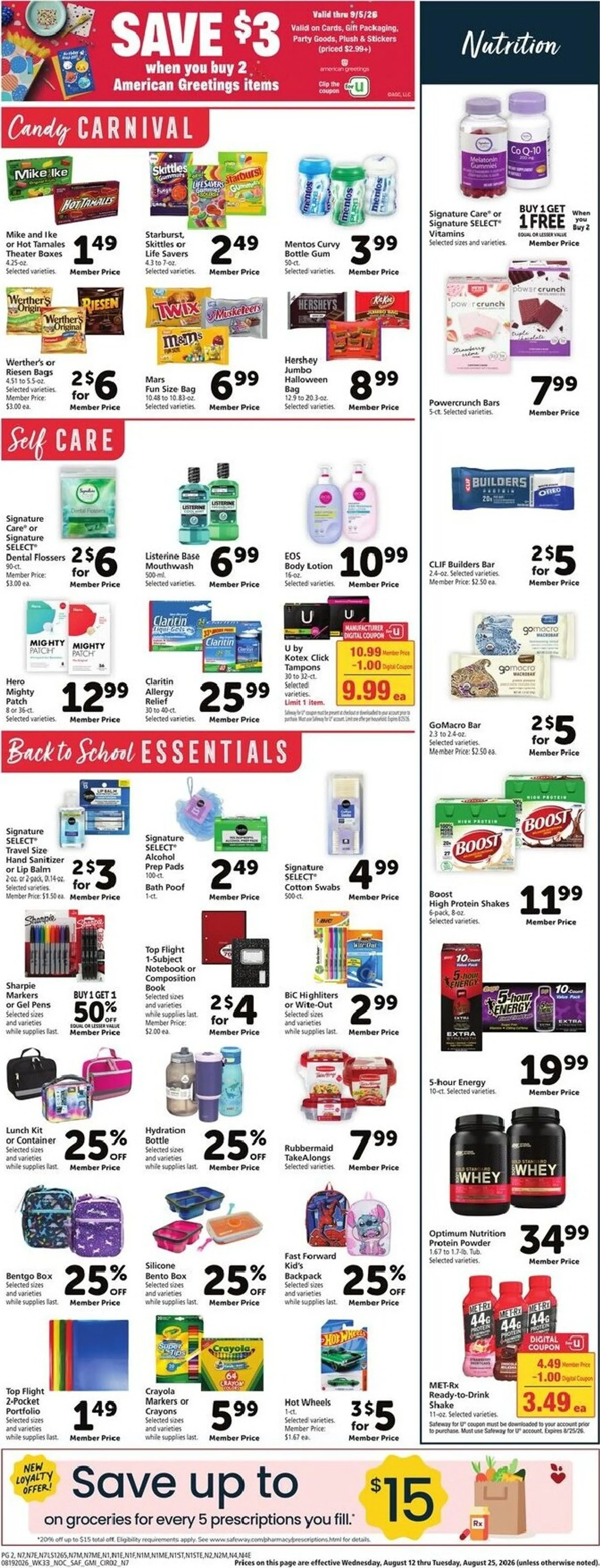 Weekly promotion Current Safeway leaflet valid from Wednesday 08/19/2026 to Tuesday 08/25/2026 spanning from August 19 to August 25 2026 - Page 9 for Catalogue 365