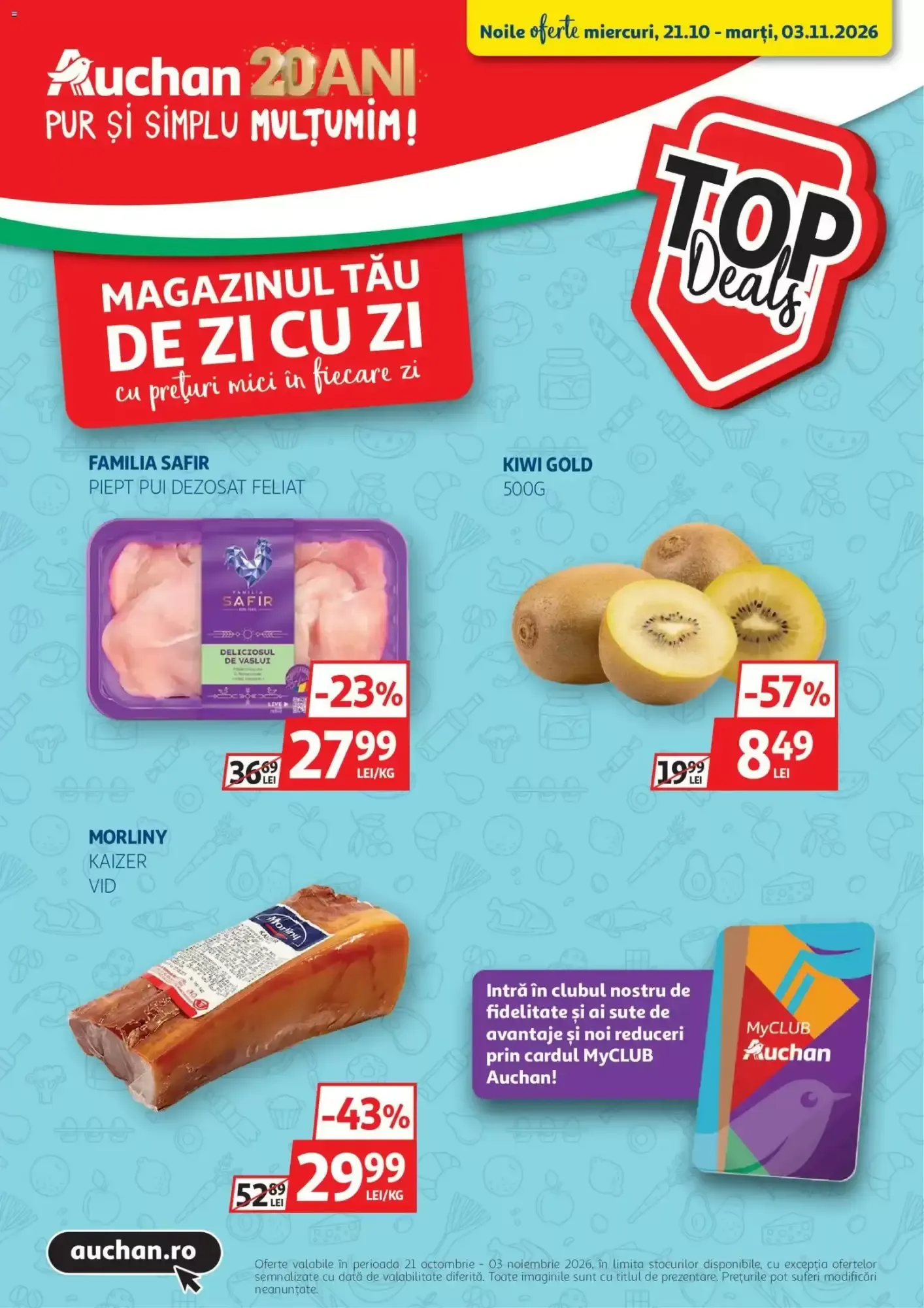Catalog Catalog Auchan de la 21 octombrie până la 3 noiembrie 2026 - Revista Pagina 1
