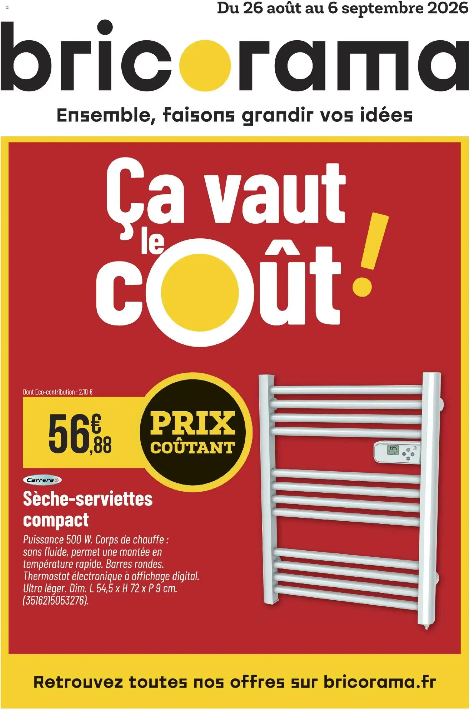 Bricorama catalogue à partir du 26/08/2026 - promo en ligne du 26 août au 6 septembre 2026 - Catalogue page 1