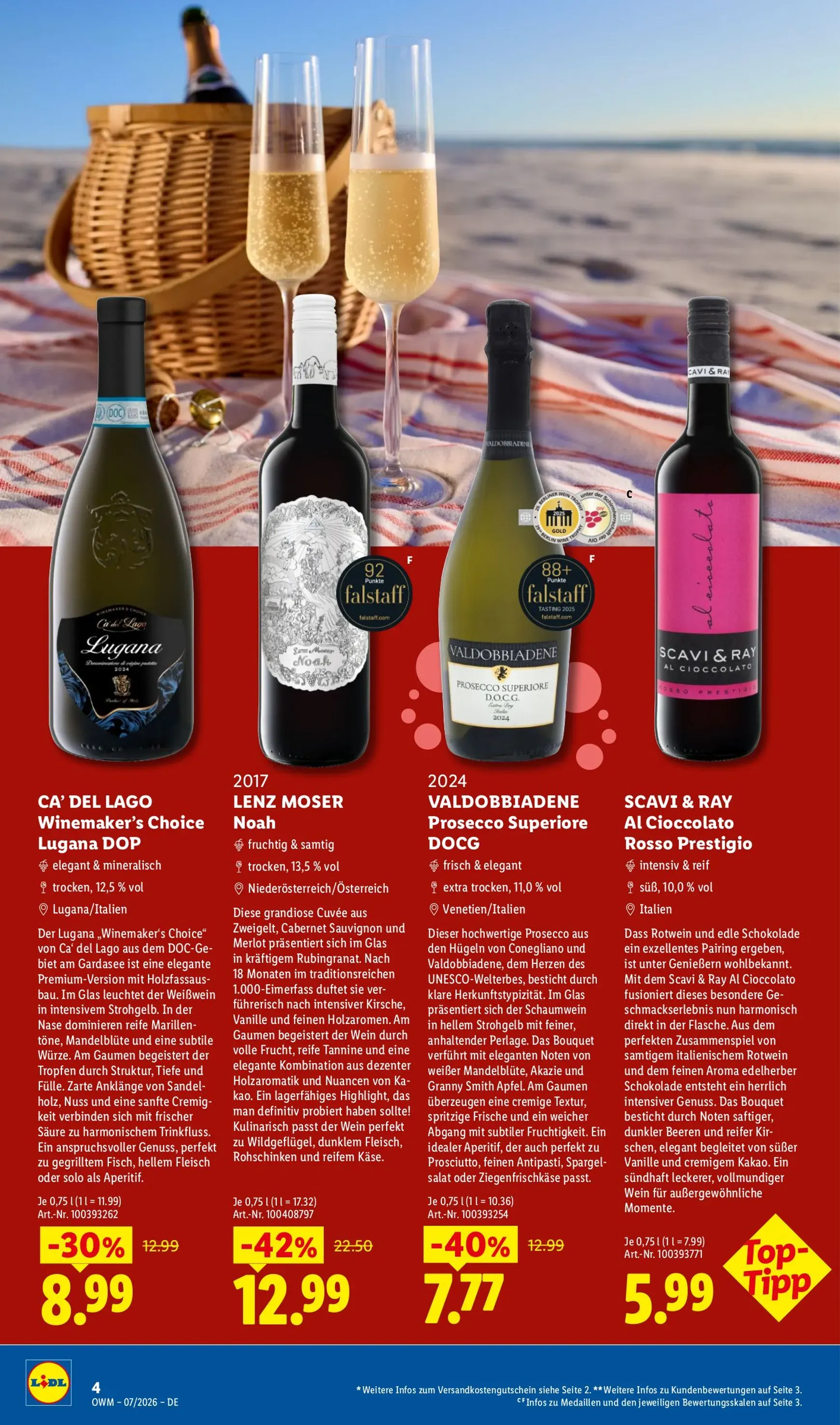 Lidl - Wein & Spirituosen Prospekt – von Mittwoch 01.07.2026 bis Freitag 31.07.2026 von 1. Juli bis 31. Juli 2026 - Prospekt seite 4