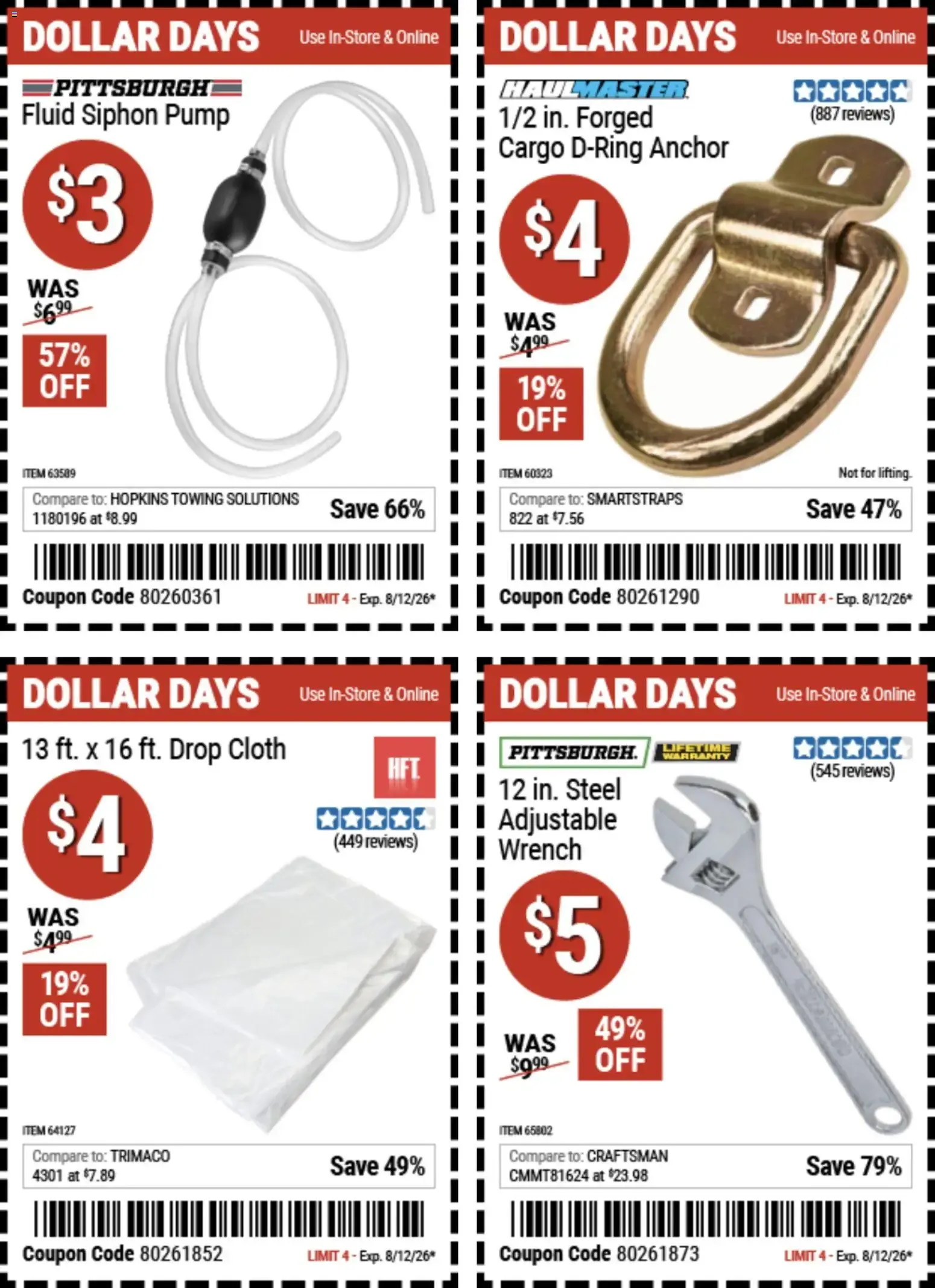 Weekly ad Harbor Freight Dollar Days (07/30 - 08/12 2026) - Flyer from July 30 to August 12 2026 - Page 6