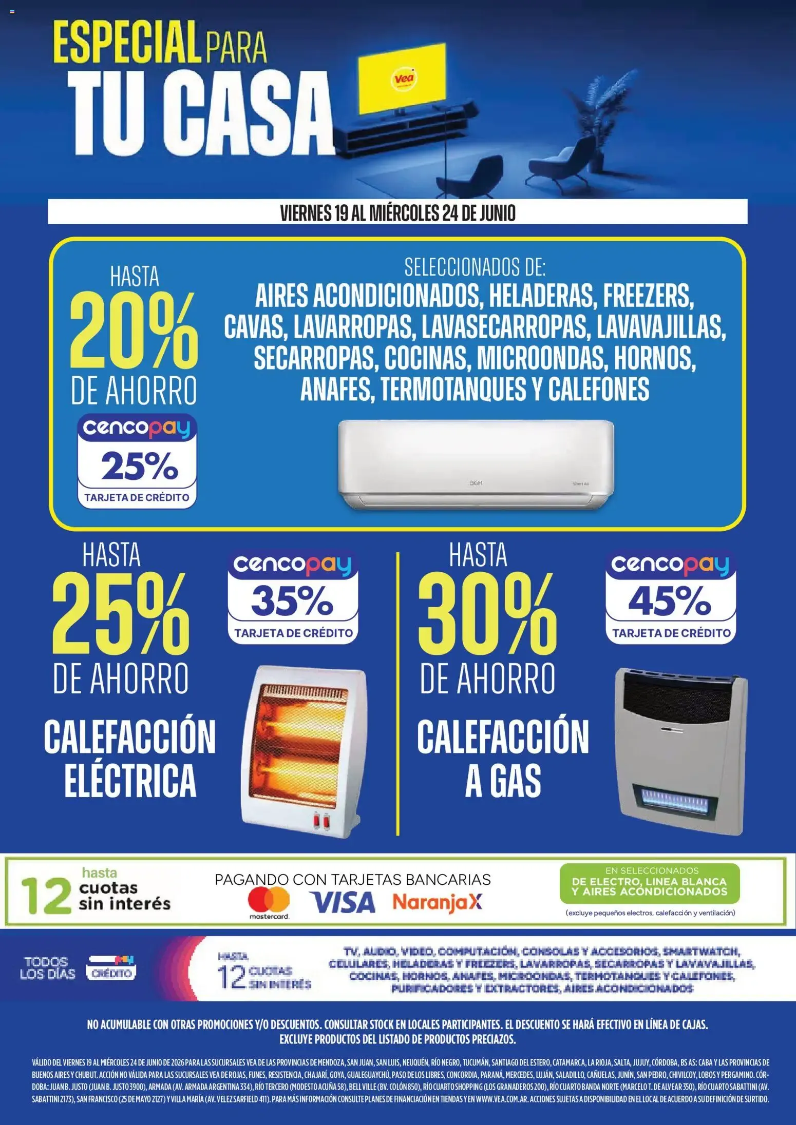 Ofertas de Vea - Especial para tu casa del 19/06/2026 - 24/06/2026 19 de junio al 24 de junio 2026 - Página 1 del catálogo
