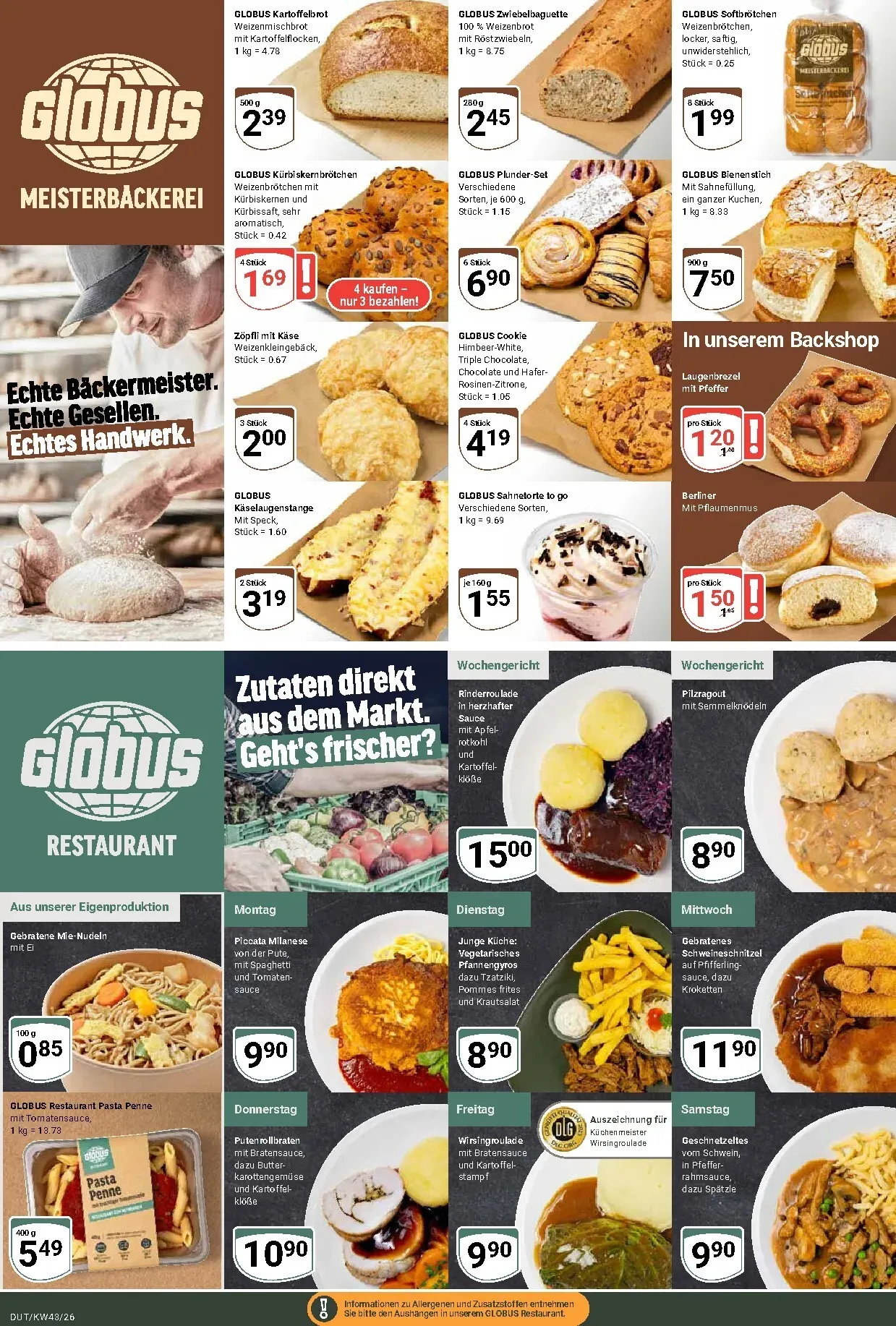 Globus - Dutenhofen Prospekt nächste Woche – von Montag 19.10.2026 bis Samstag 24.10.2026 von 19. Oktober bis 24. Oktober 2026 - Prospekt seite 8