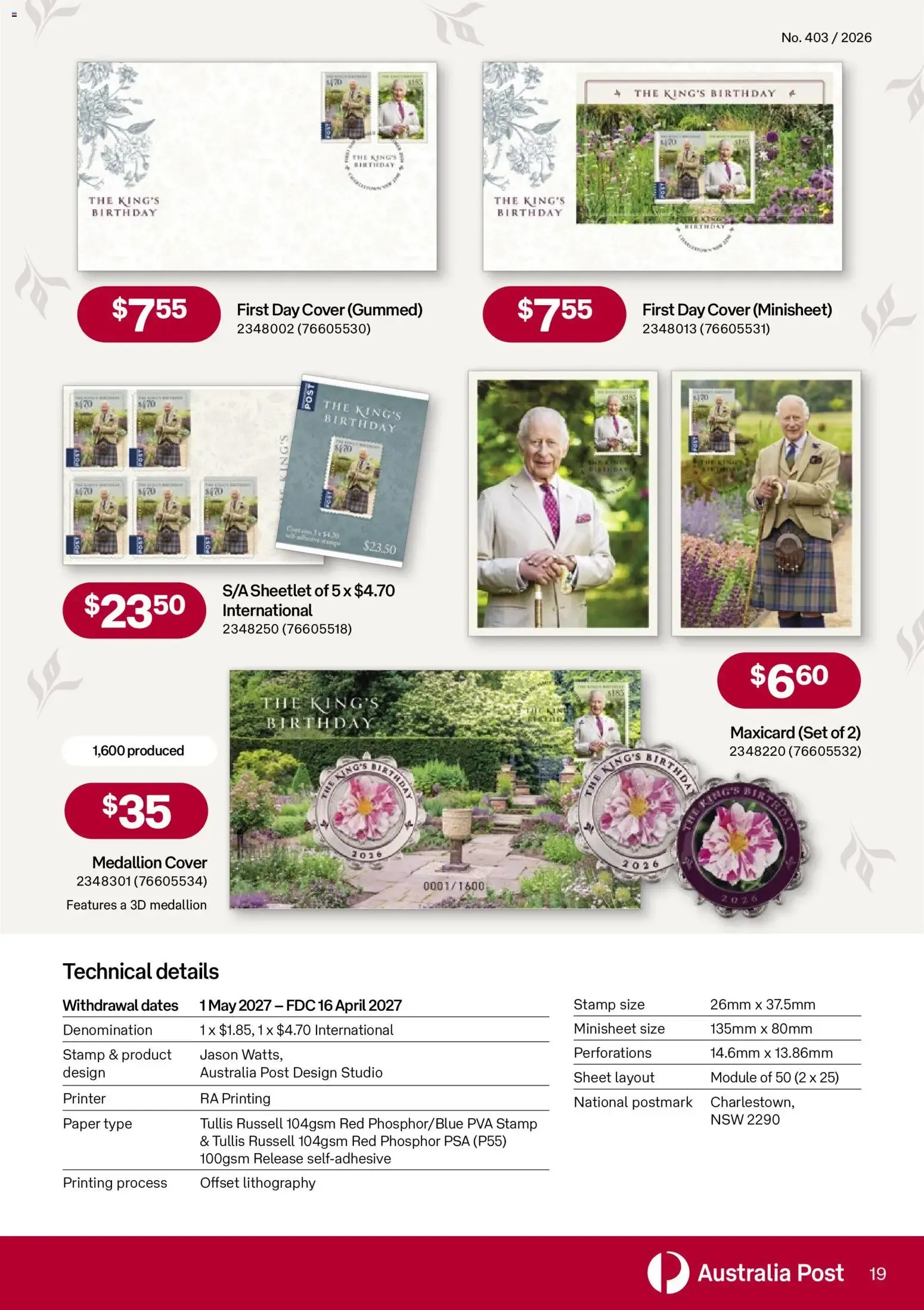 Stamp Bulletin - Catalogue valid from 1 September to 20 October 2026 - page 19