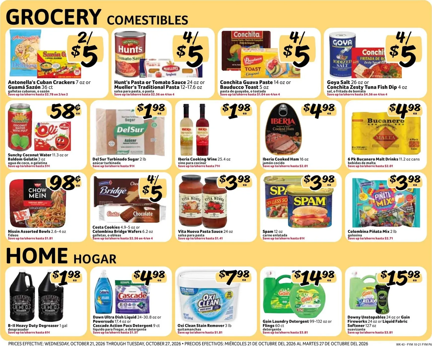 Weekly promotion Fresco Supermarkets Weekly Specials spanning from October 21 to October 27 2026 - Page 6 for Catalogue 365