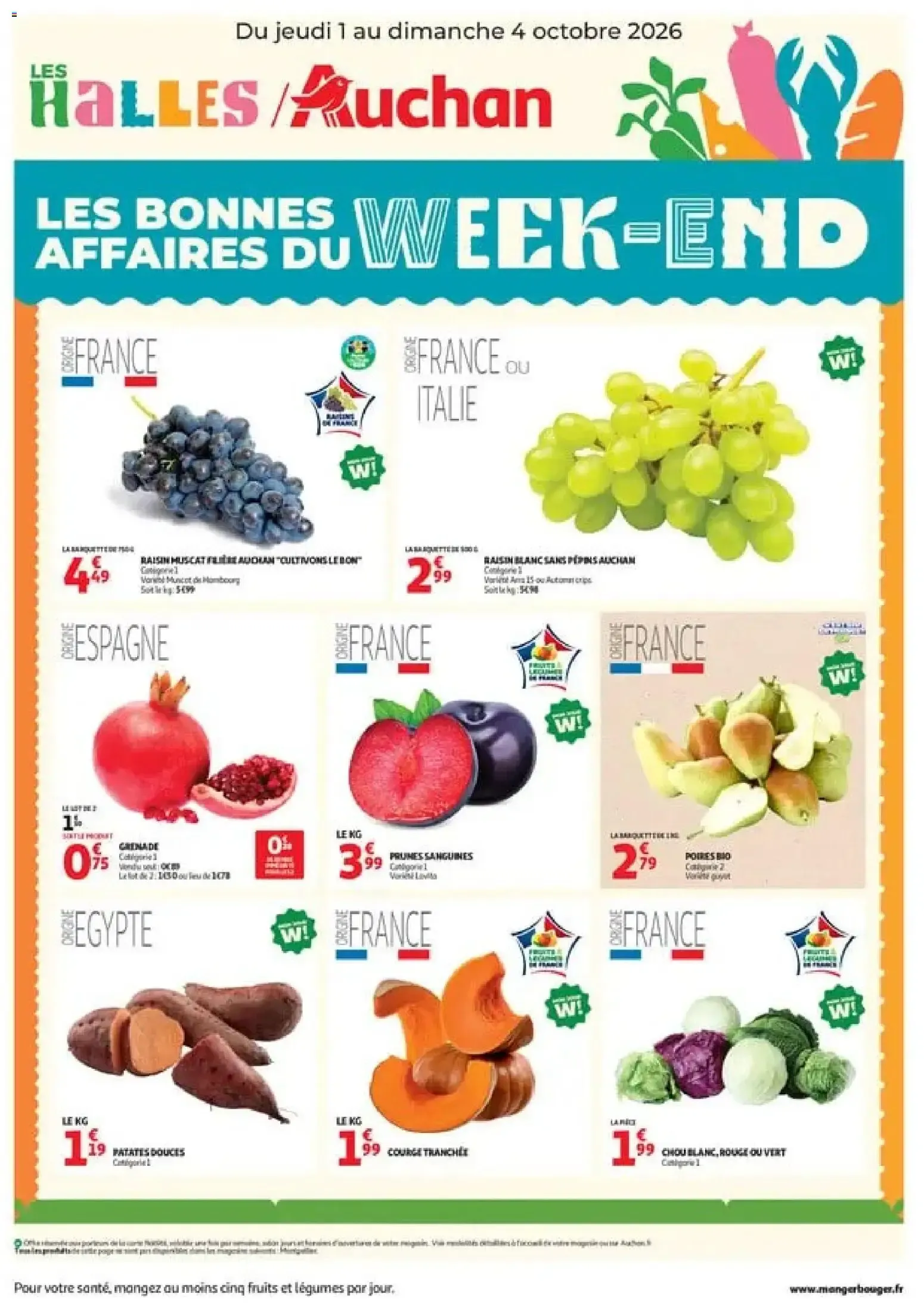 LES HALLES / Auchan LES BONNES AFFAIRES DU WEEK-END du 1 octobre au 4 octobre 2026 - Catalogue page 1