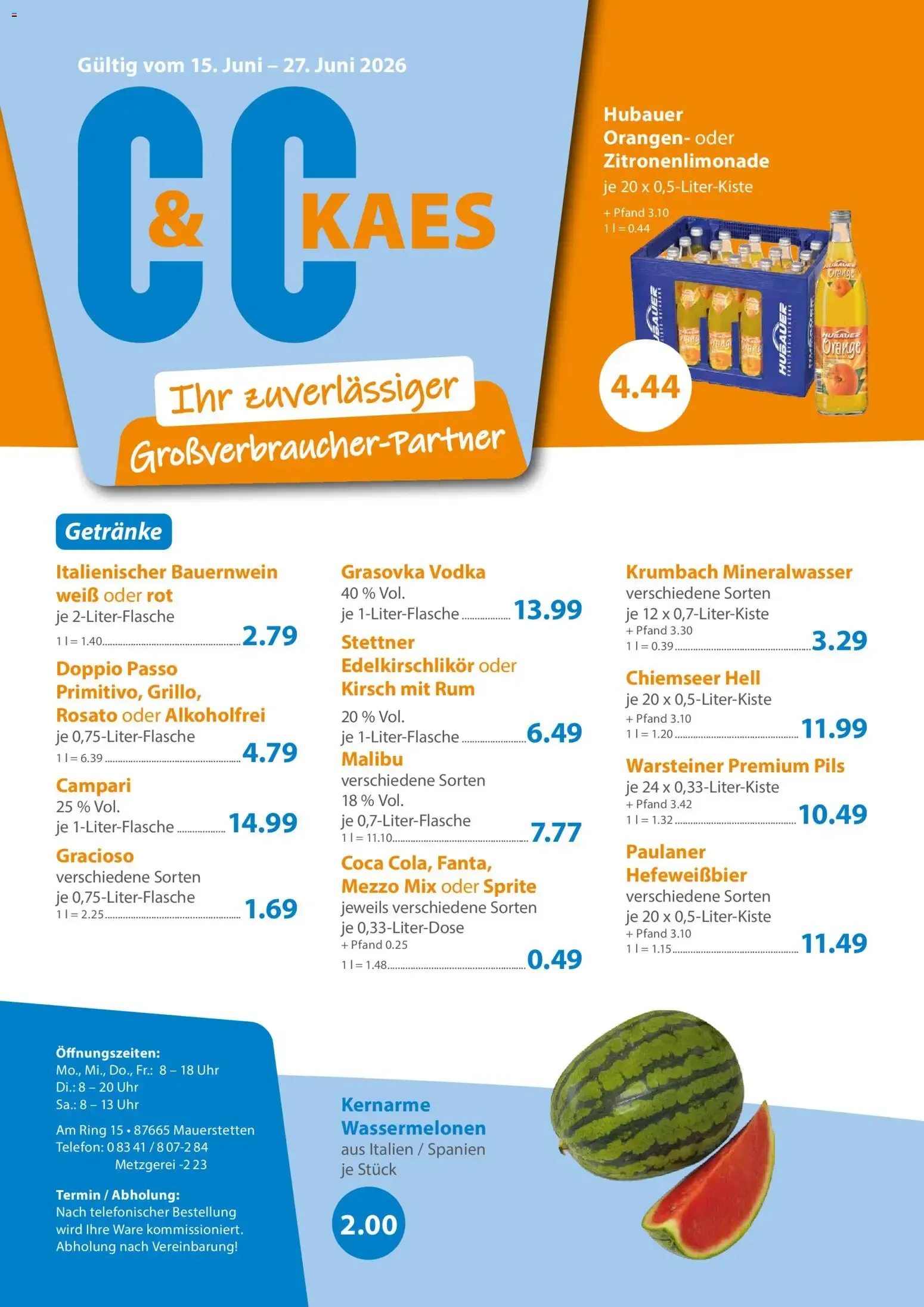 C&C Prospekt (ab 15.06.2026) zum Blättern von 15. Juni bis 27. Juni 2026 - Prospekt seite 1