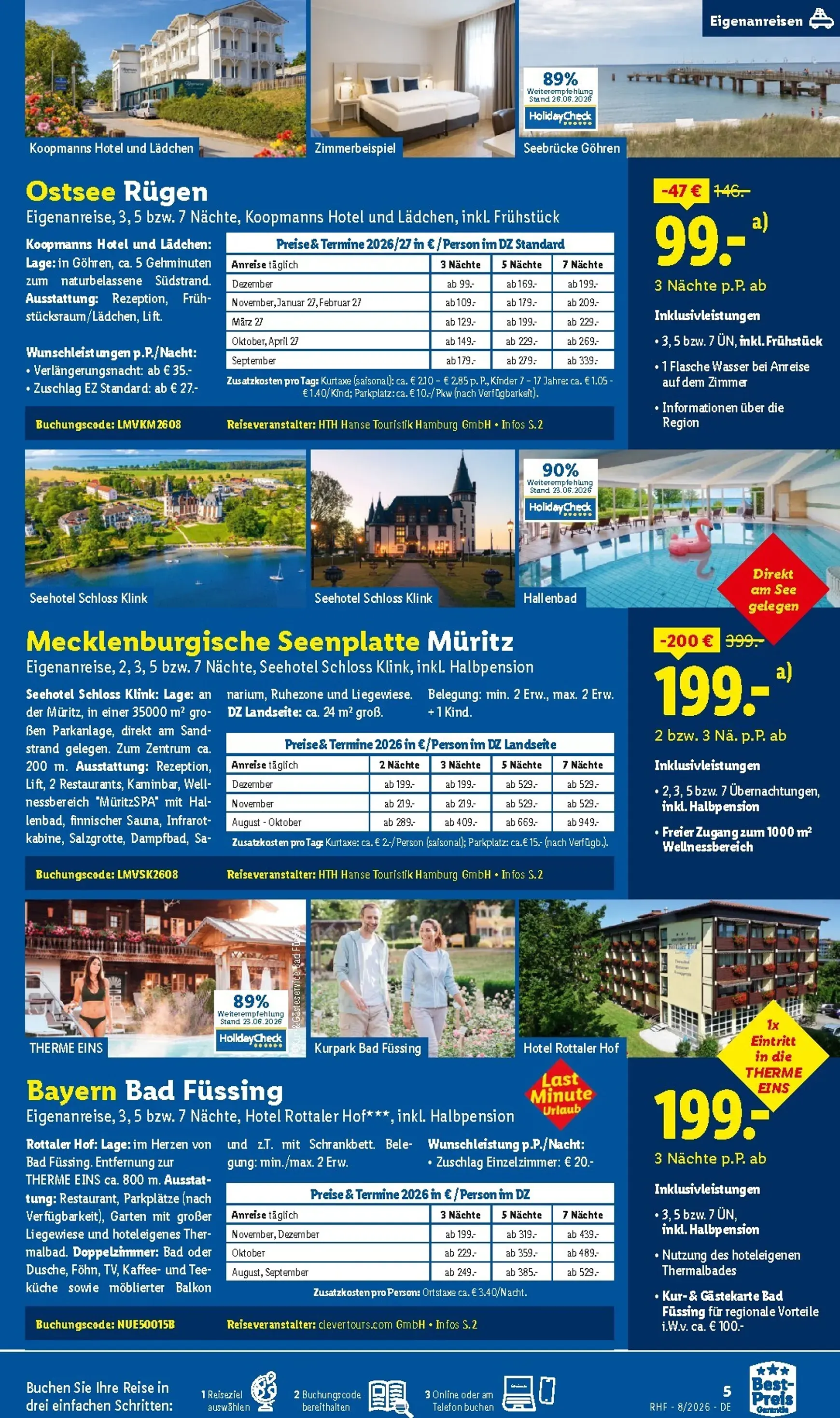 Lidl August Reise-Highlights Prospekt – von Mittwoch 29.07.2026 bis Montag 31.08.2026 von 29. Juli bis 31. August 2026 - Prospekt seite 5