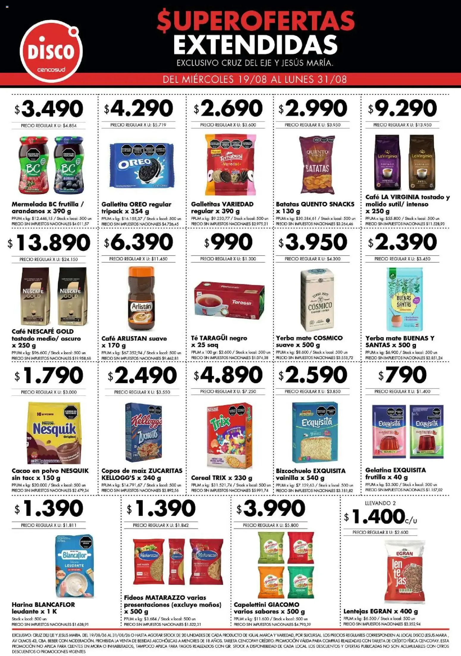 Ofertas de Disco - Superofertas extendidas - Cruz del Eje y Jesus Maria del 19/08/2026 - 31/08/2026 19 de agosto al 31 de agosto 2026 - Página 2 del catálogo