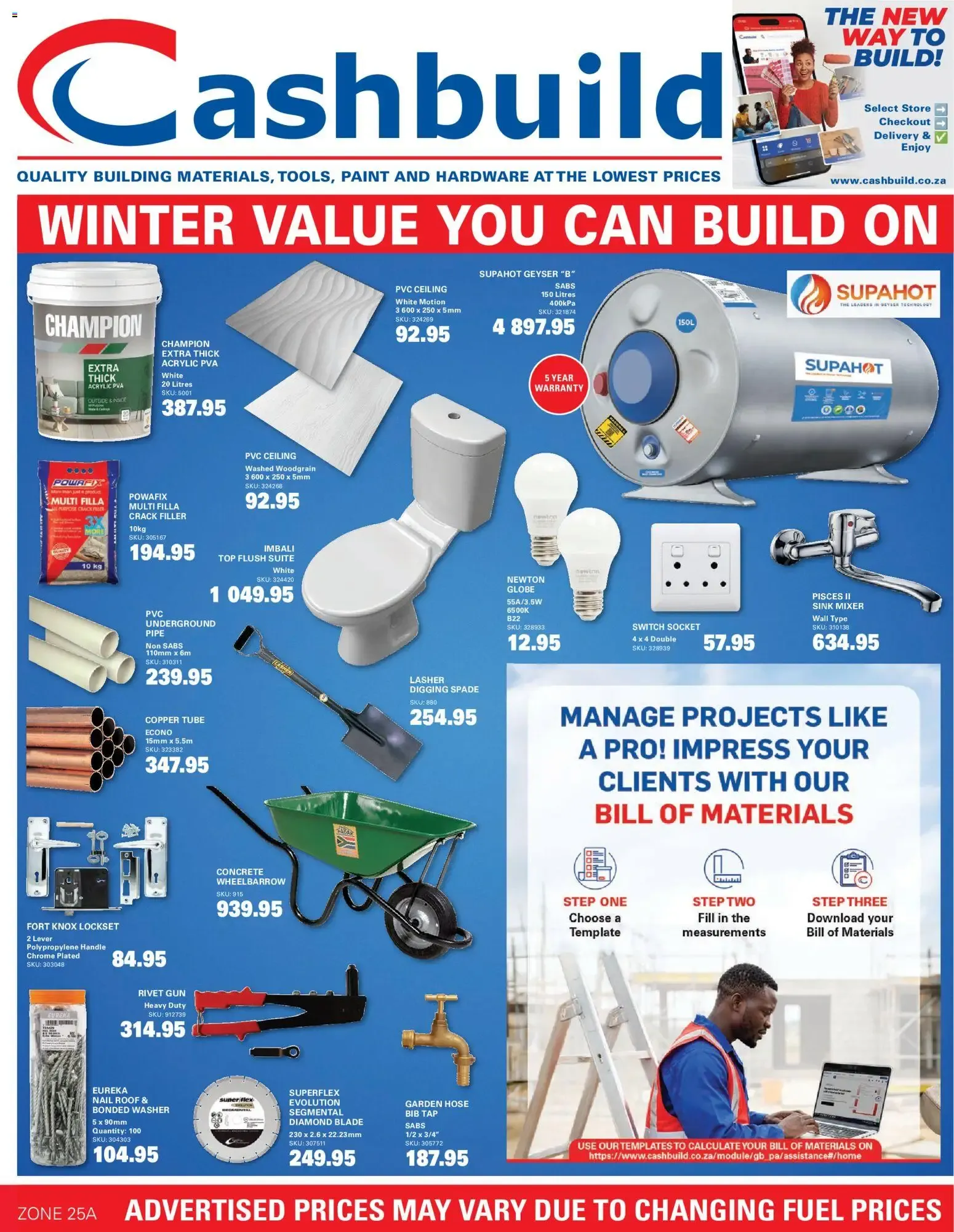 Cashbuild - WINTER VALUE YOU CAN BUILD ON from 22 June to 19 July 2026 - Catalogue Page 1