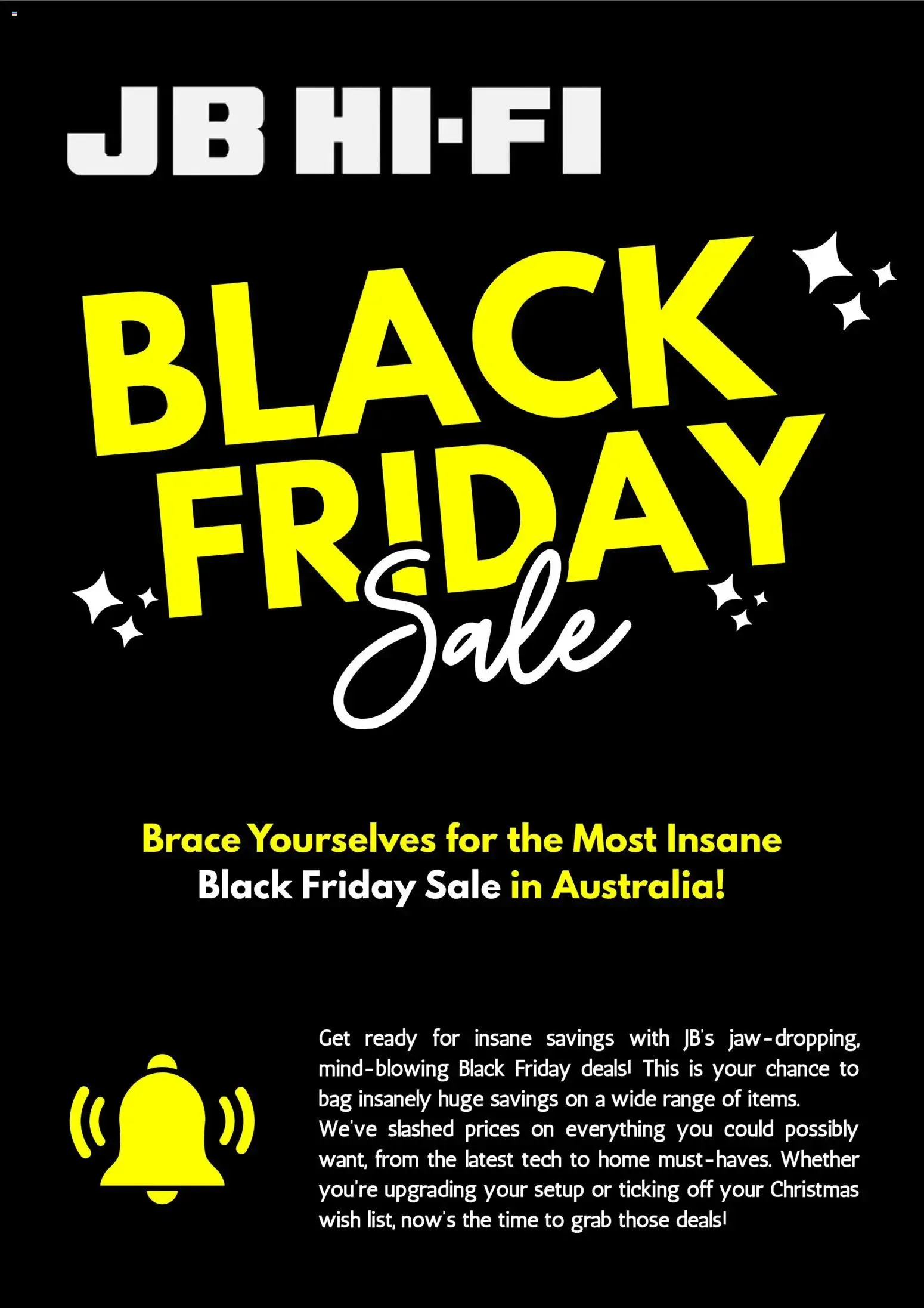 JB Hi-Fi Black Friday Sale - Catalogue valid from 8 October to 27 November 2026 - page 1