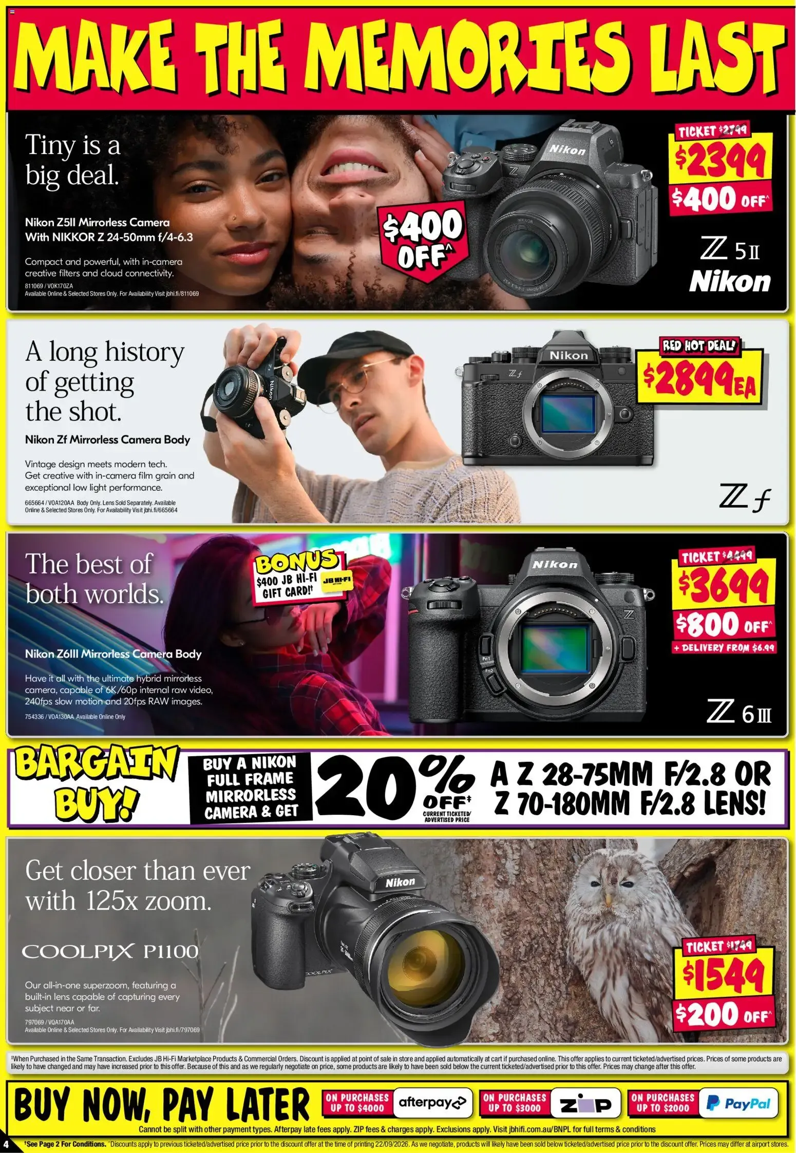 JB Hi-Fi catalogue Camera Bonanza - 01/10/2026 > weekly / monthly specials - Catalogue valid from 1 October to 14 October 2026 - page 4