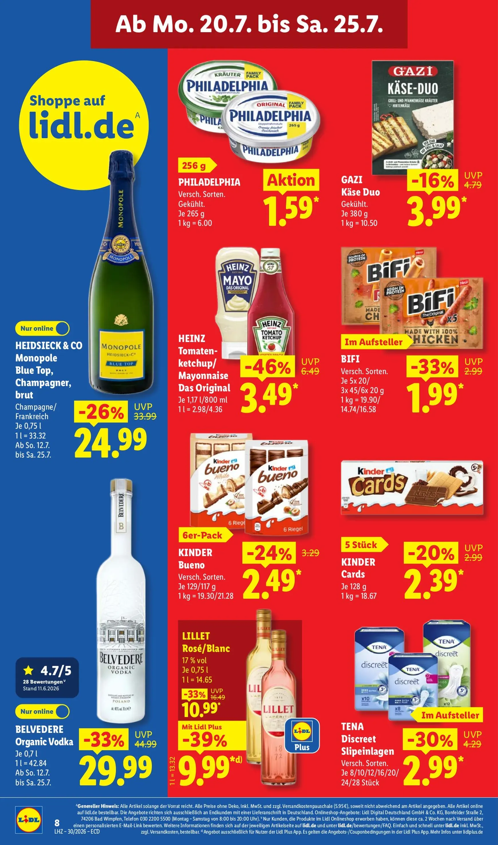 Lidl - Angebote der Woche Prospekt nächste Woche – von Montag 20.07.2026 bis Samstag 25.07.2026 von 20. Juli bis 25. Juli 2026 - Prospekt seite 17