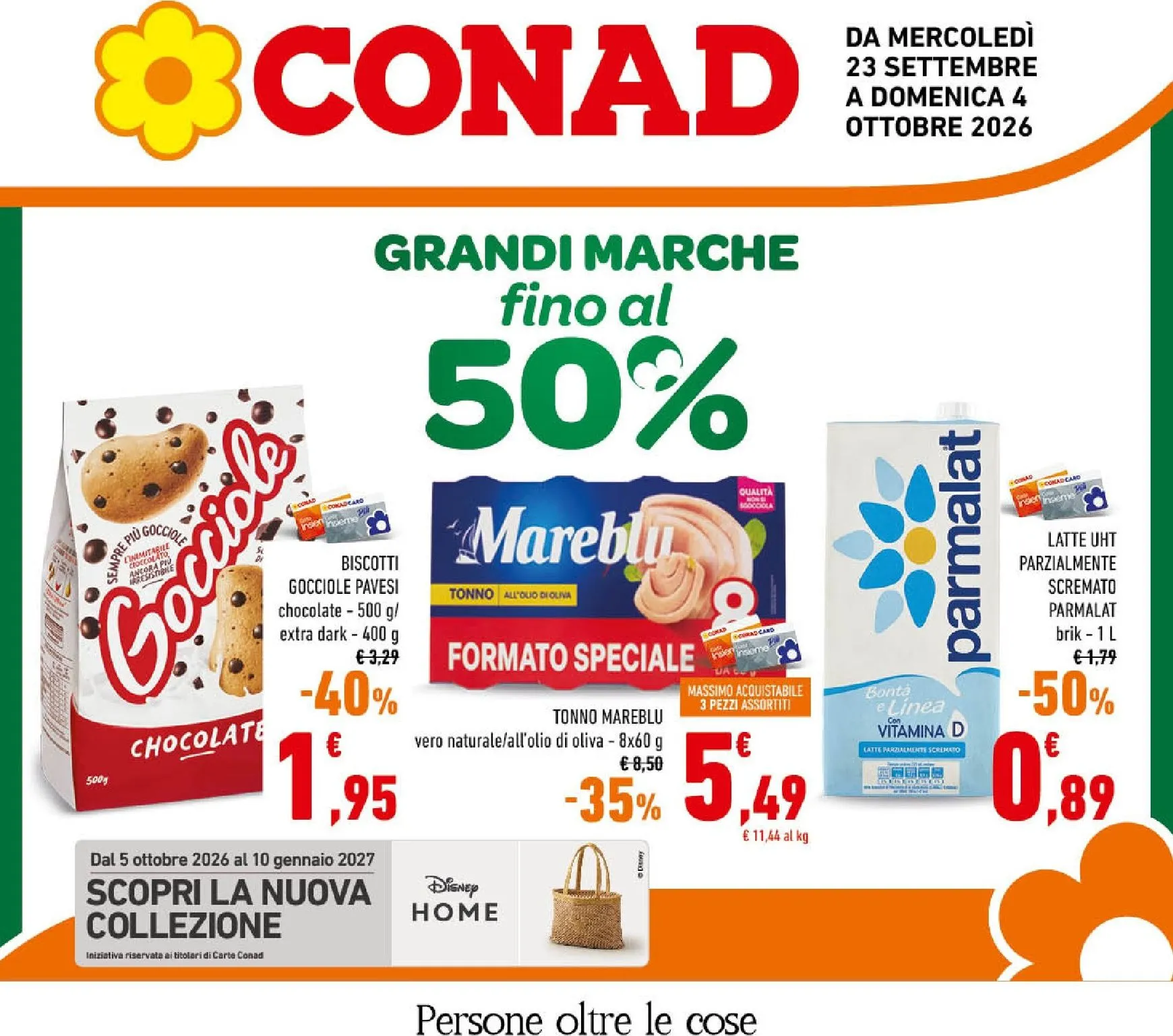 Volantino attuale di Conad valido dal mercoledì 23/09/2026 al domenica 04/10/2026 da 23 settembre a 4 ottobre di 2026 - Pagina del volantino 1