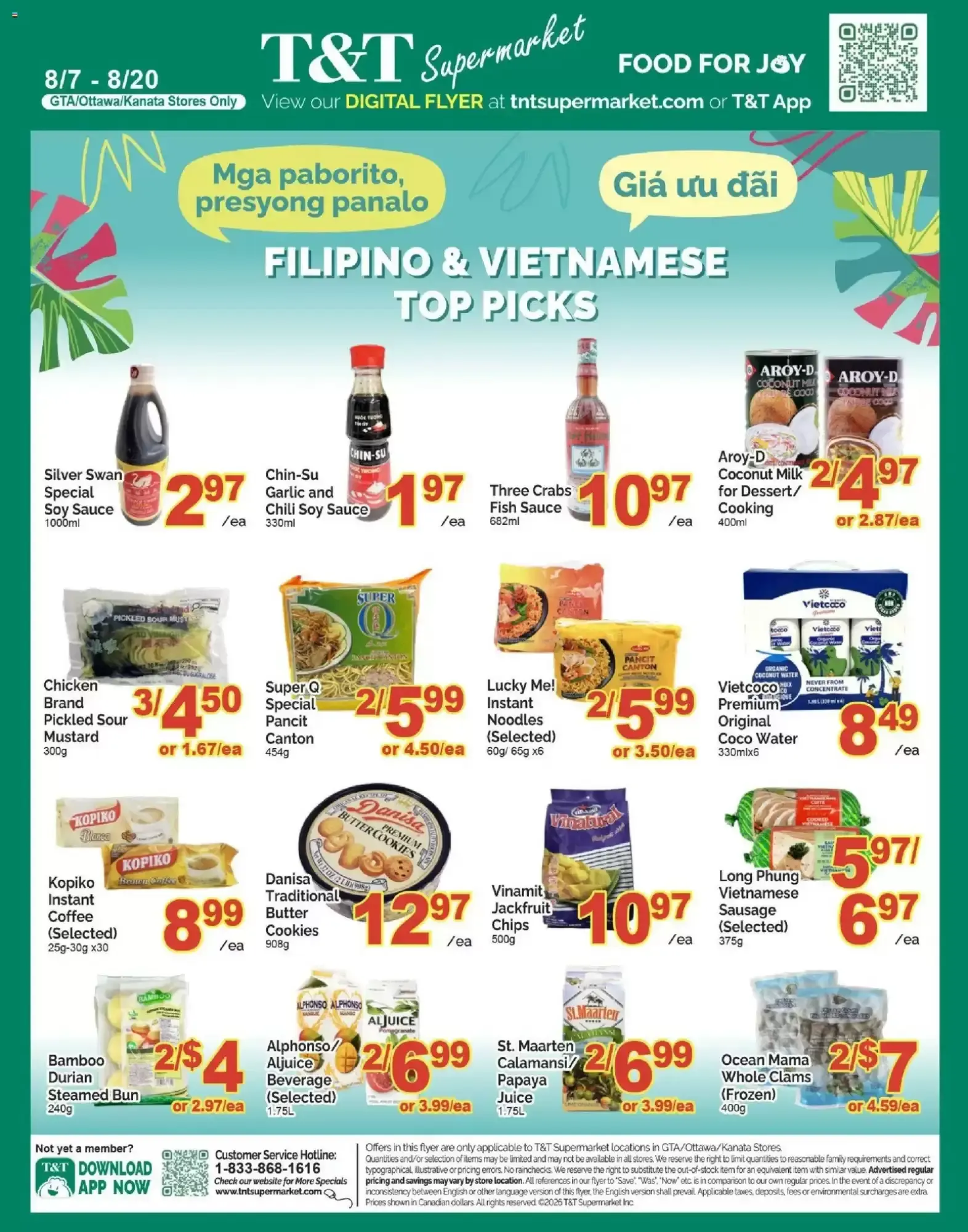 T&T Supermarket flyer from August 7 to August 20 2026 - flyer page 1
