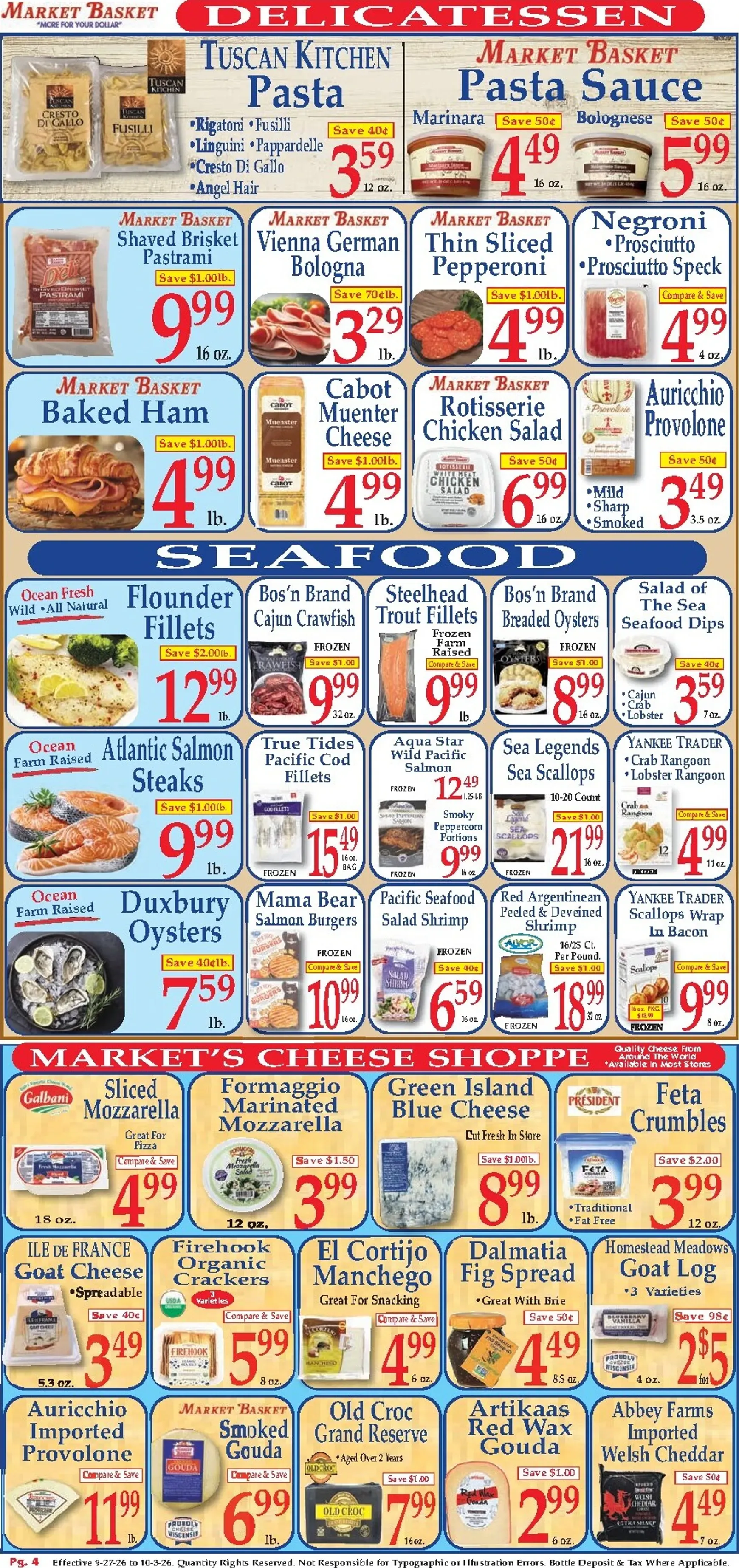 Weekly ad Current Market Basket leaflet valid from Sunday 09/27/2026 to Saturday 10/03/2026 from September 27 to October 3 2026 - Page 4