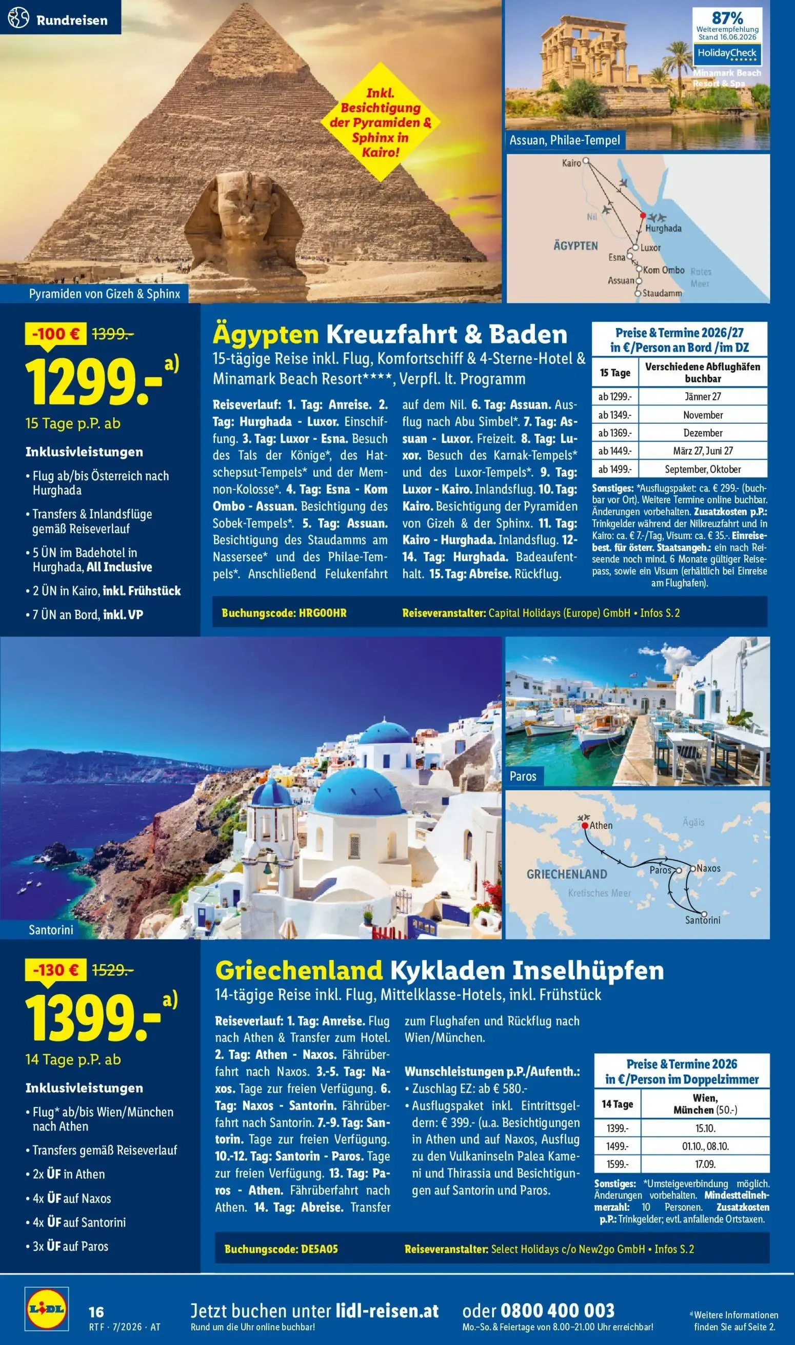 Lidl Juli/August Reise - Highlights ab 15.07.2026 - Angebote ab donnerstag von 15. Juli bis 15. August 2026 - Flugblätt seite 16