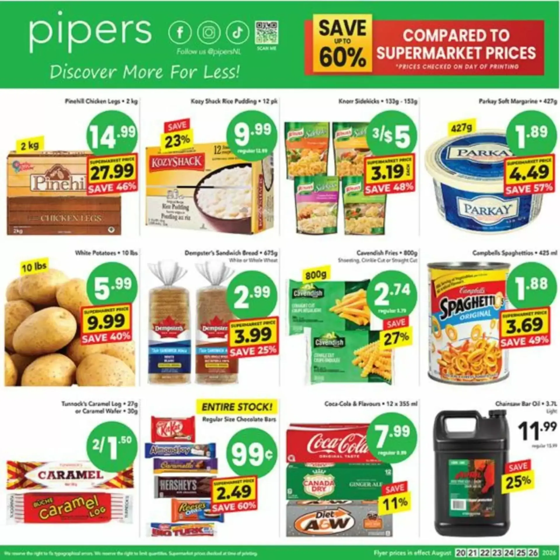 Pipers flyer week 34 from August 20 to August 26 2026 - flyer page 1